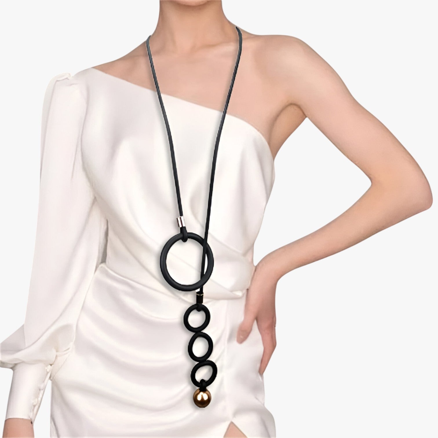 Cassidy | Elegante dichiarazione: collana regolabile di lusso con grandi charm a perla - - elegant womens necklaces Fashion Necklaces Necklace Necklaces for Women - Concept Palermo