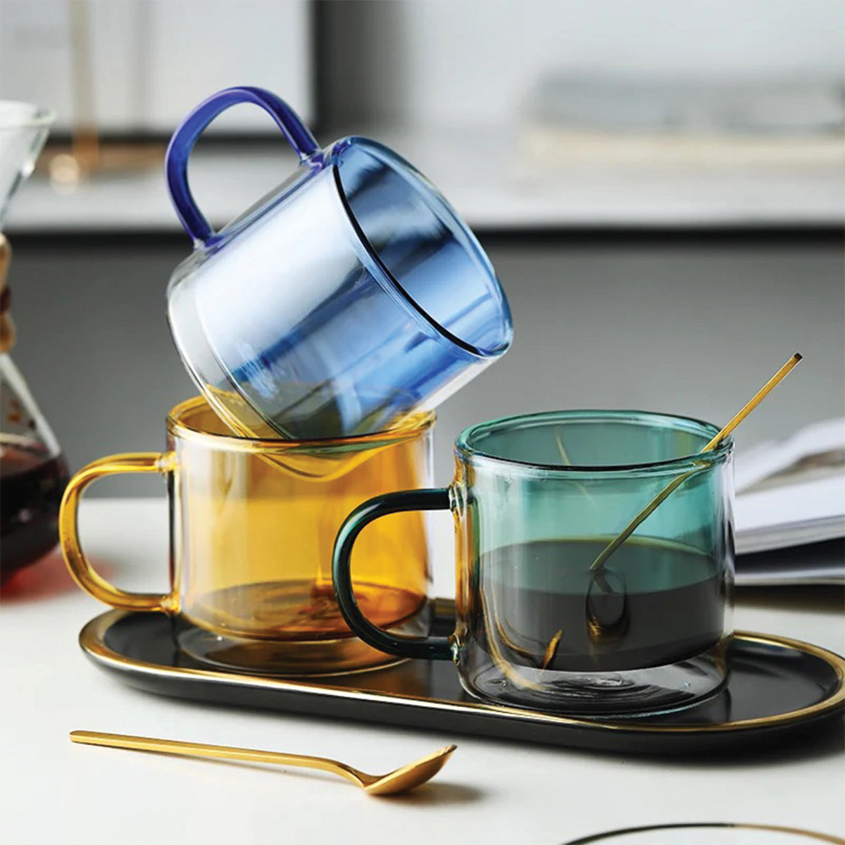 Elegante Suna Bicchieri di Vetro | Bicchieri Stilosi e Sofisticati per una Cena Elegante - - Decor Kitchen Tableware - Concept Palermo