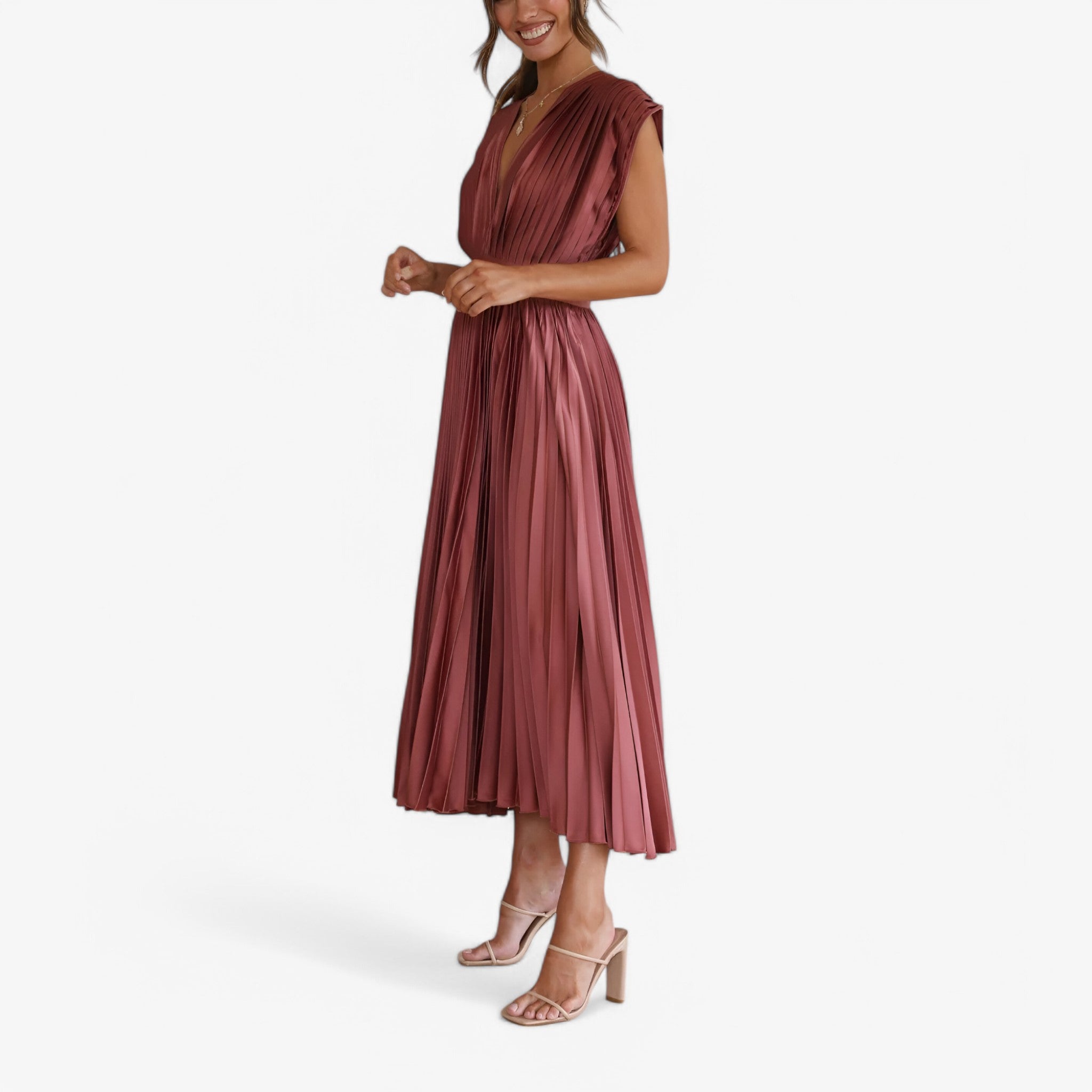 Ava | Maxi abito a pieghe - Elegante e confortevole - - - Concept Palermo