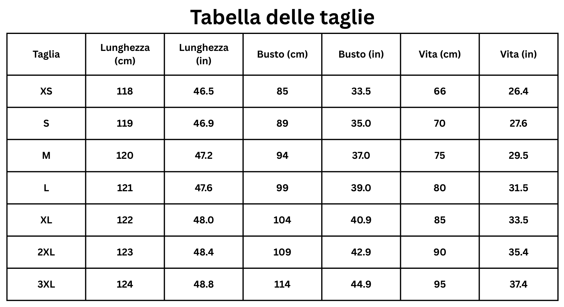 Size Guide