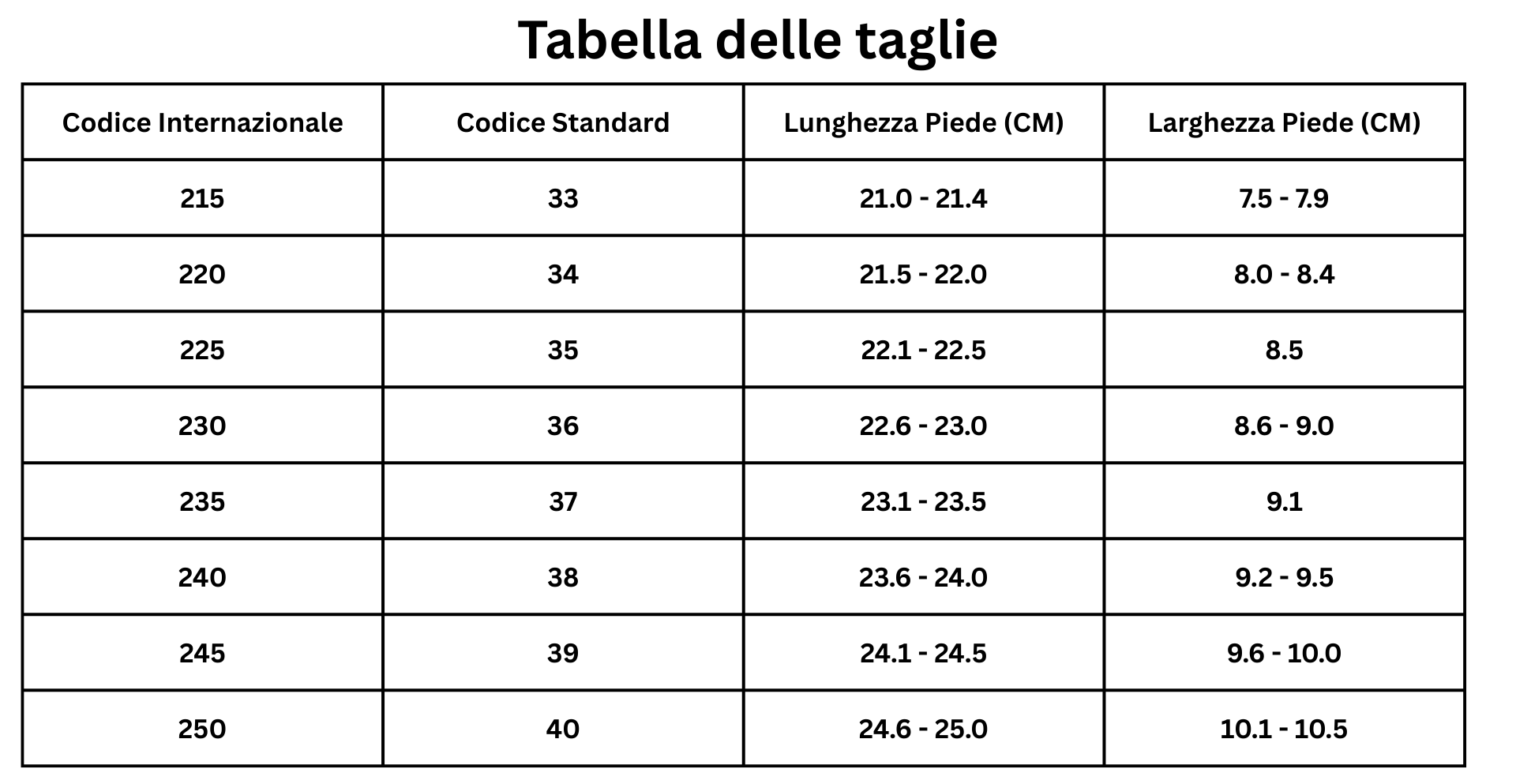 Size Guide
