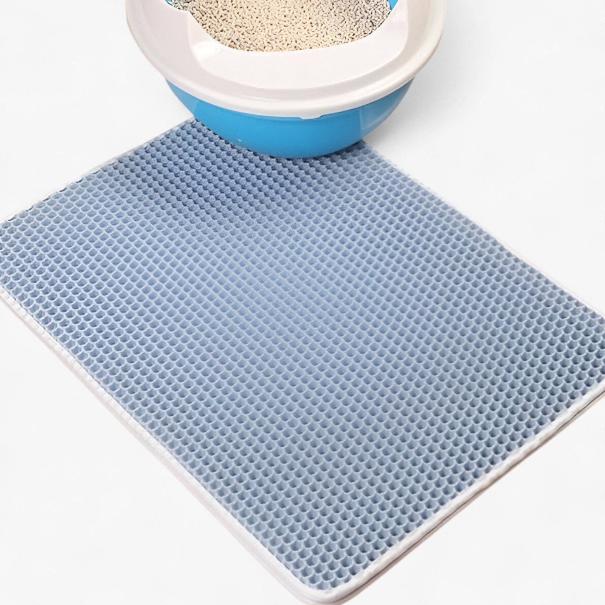 LitterGuard | Tappetino Lettiera Gatto Impermeabile a Due Strati - Blu - accessori per gatti matte per gatti prodotto per gatti pulizia lettiera tappetino doppio strato tappetino impermeabile tappetino lettiera tappetino per casa tappetino per gatti tappetino riutilizzabile - Concept Palermo