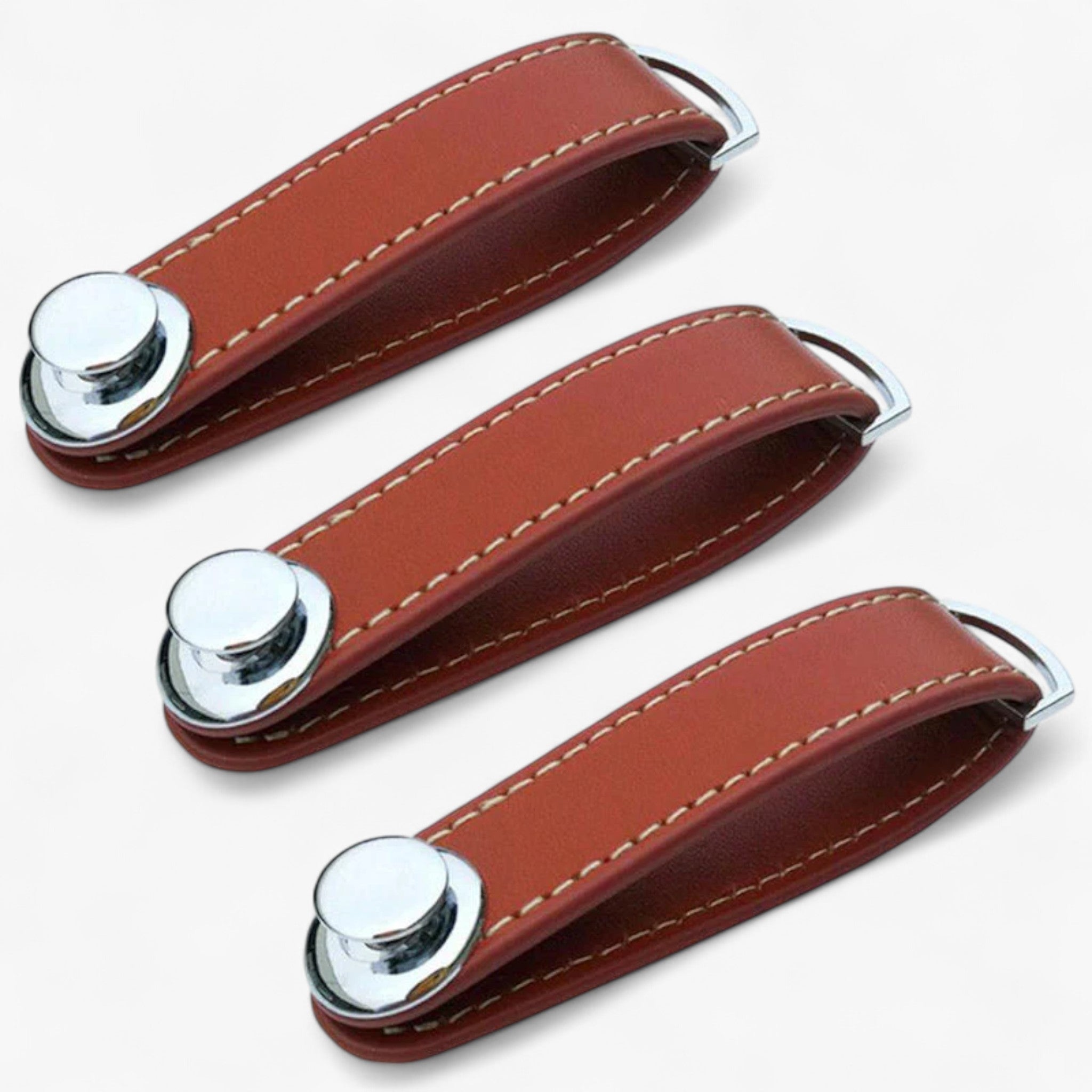 Organizzatore di Chiavi in Pelle™ (1+2 GRATIS) - Marrone 3 Pezzi - key key organizer - Concept Palermo