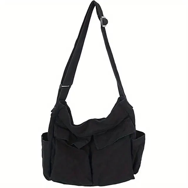JOSEPHINA - Borsa a tracolla vintage in tela per donna - nero - Bags handbags Shoulder Bags women bags - Concept Palermo