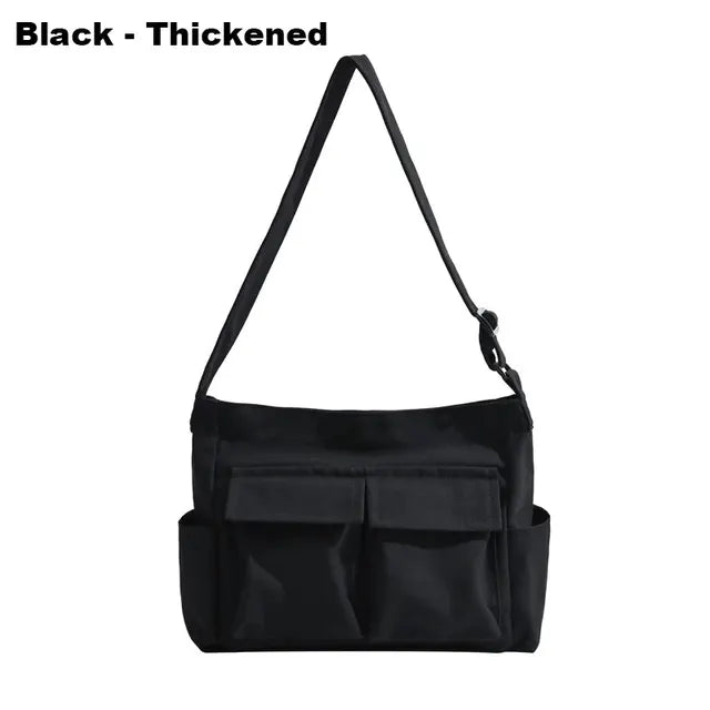 JOSEPHINA - Borsa a tracolla vintage in tela per donna - Nero-addensato - Bags handbags Shoulder Bags women bags - Concept Palermo