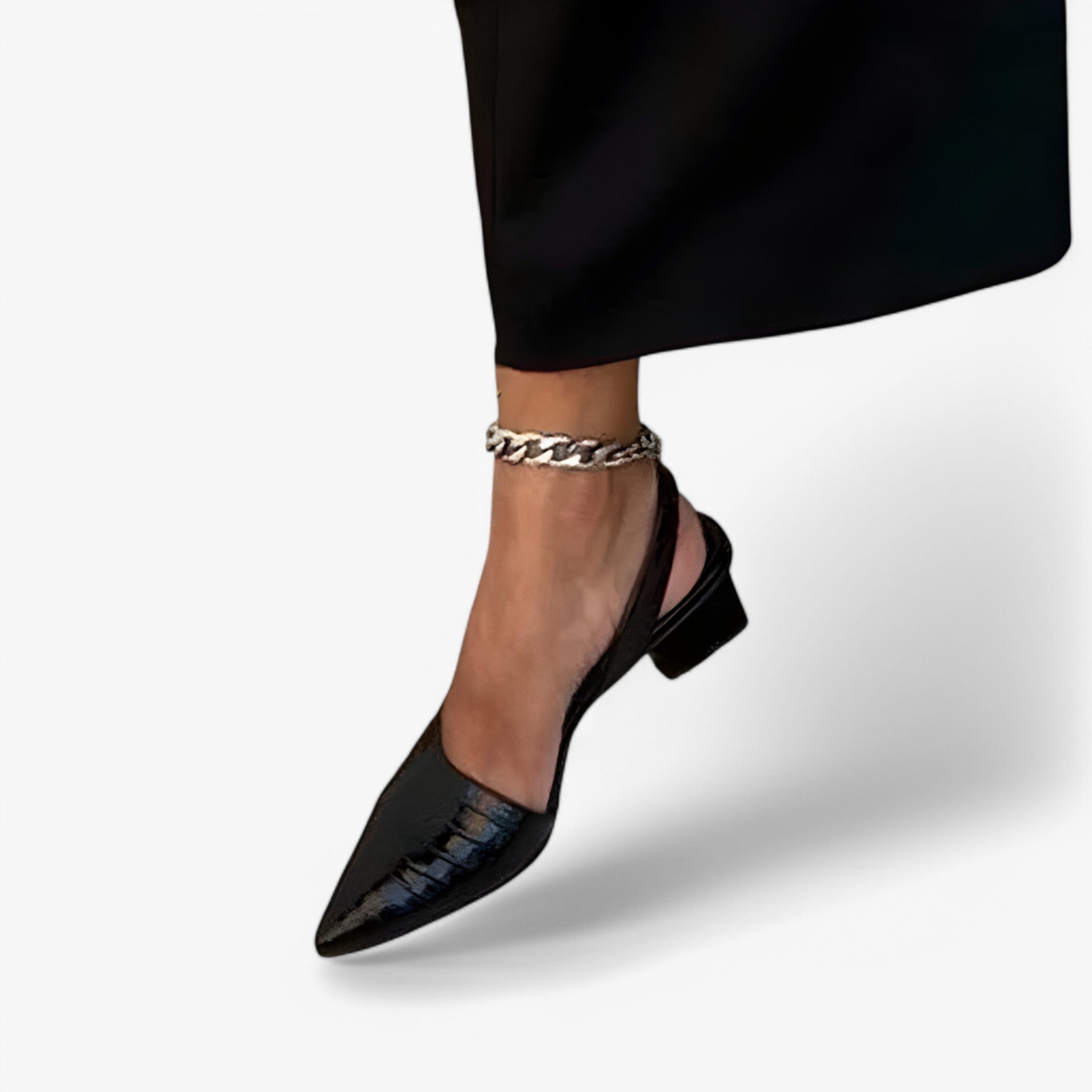 Amber | Décolleté con cinturino - Nero - Dames pumps Damesmode Damessandalen damesschoenen Verkoop - Concept Palermo