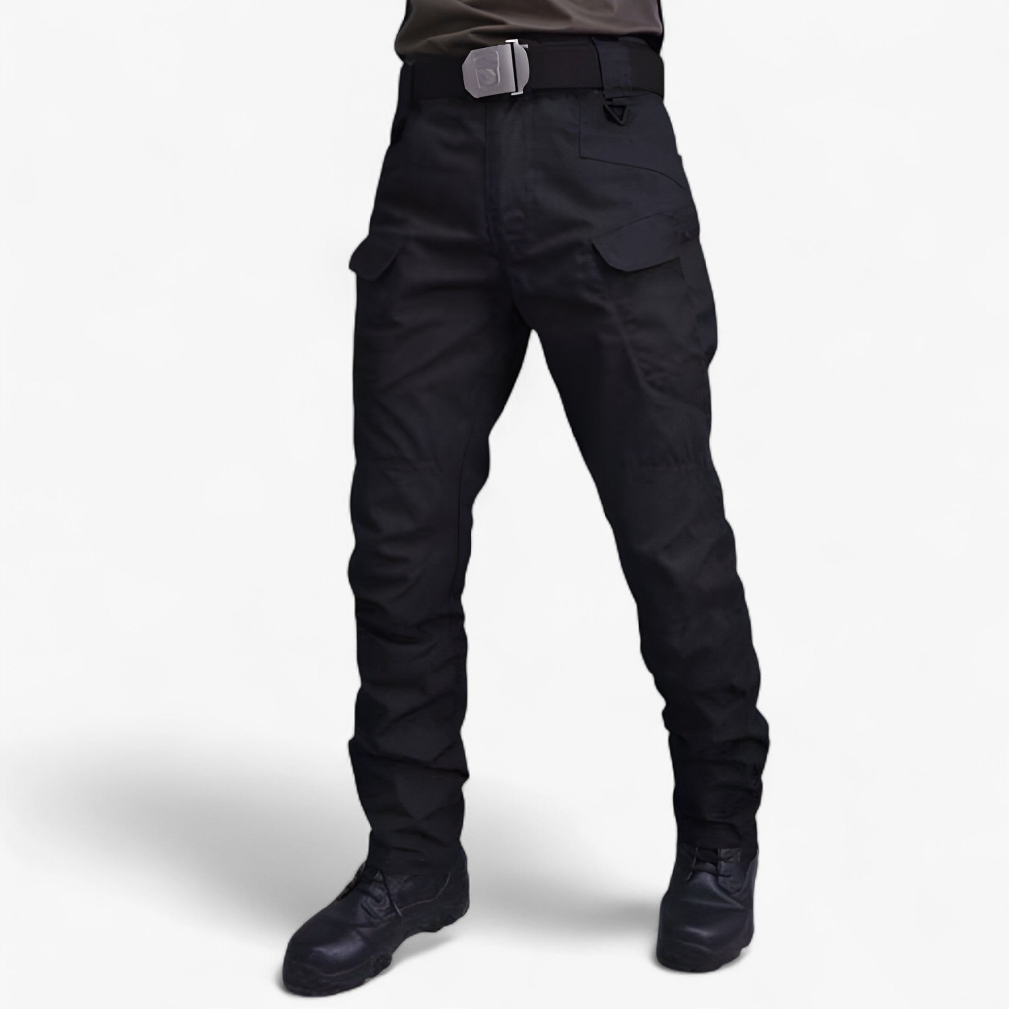 Leo | Pantaloni Tattici in Poliestere Traspiranti da Uomo - SCURO - arbejdsbukser elastisk pasform fritidsbukser funktionelle bukser holdbare bukser komfortable bukser rummelige lommer sportbukser til mænd taktiske bukser udendørs bukser - Concept Palermo