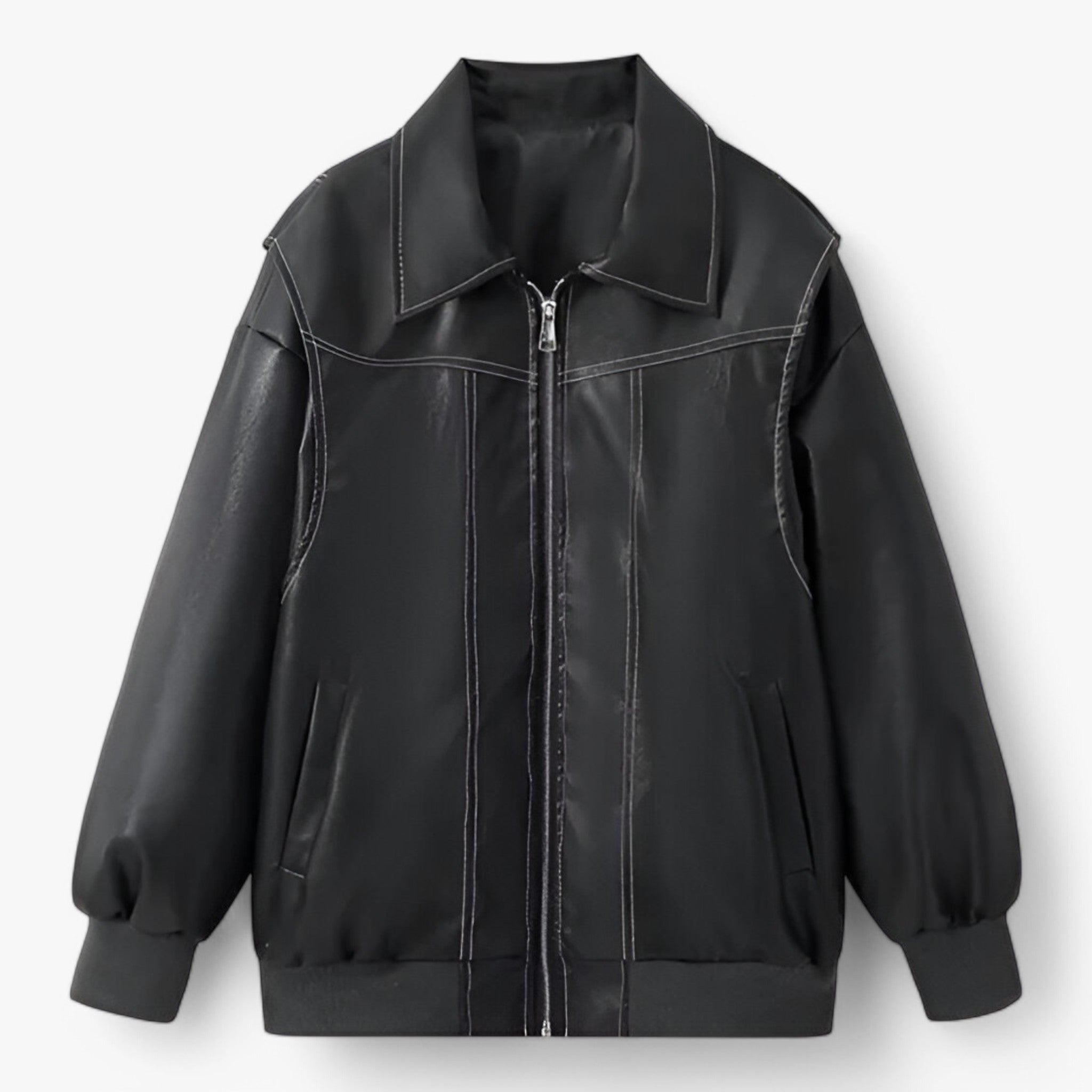 Fiore - Giacca Chic da donna in similpelle - Nero - - Concept Palermo