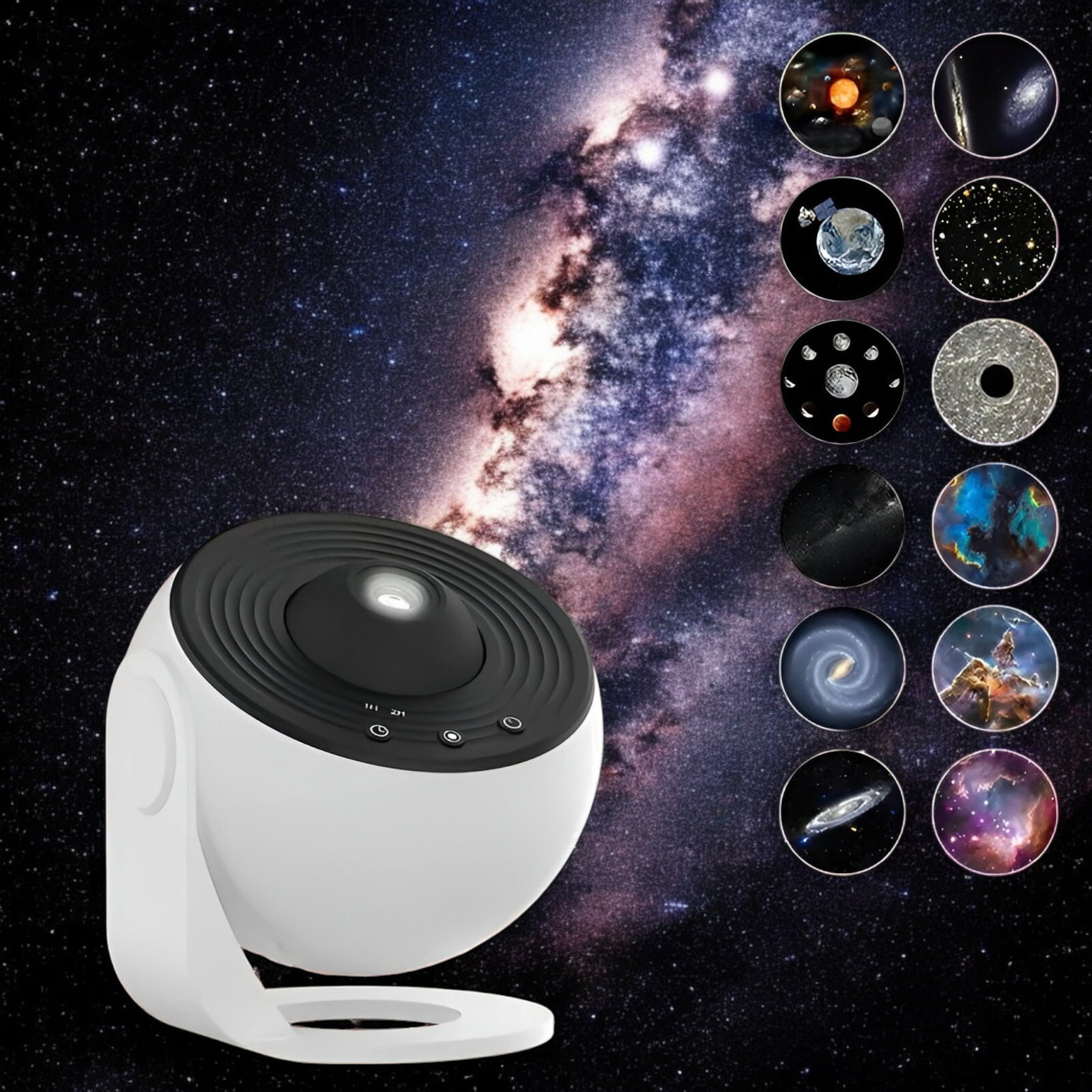 CosmoGlow | Proiettore di cielo stellato - Magico e rilassante - Bianco - - Concept Palermo