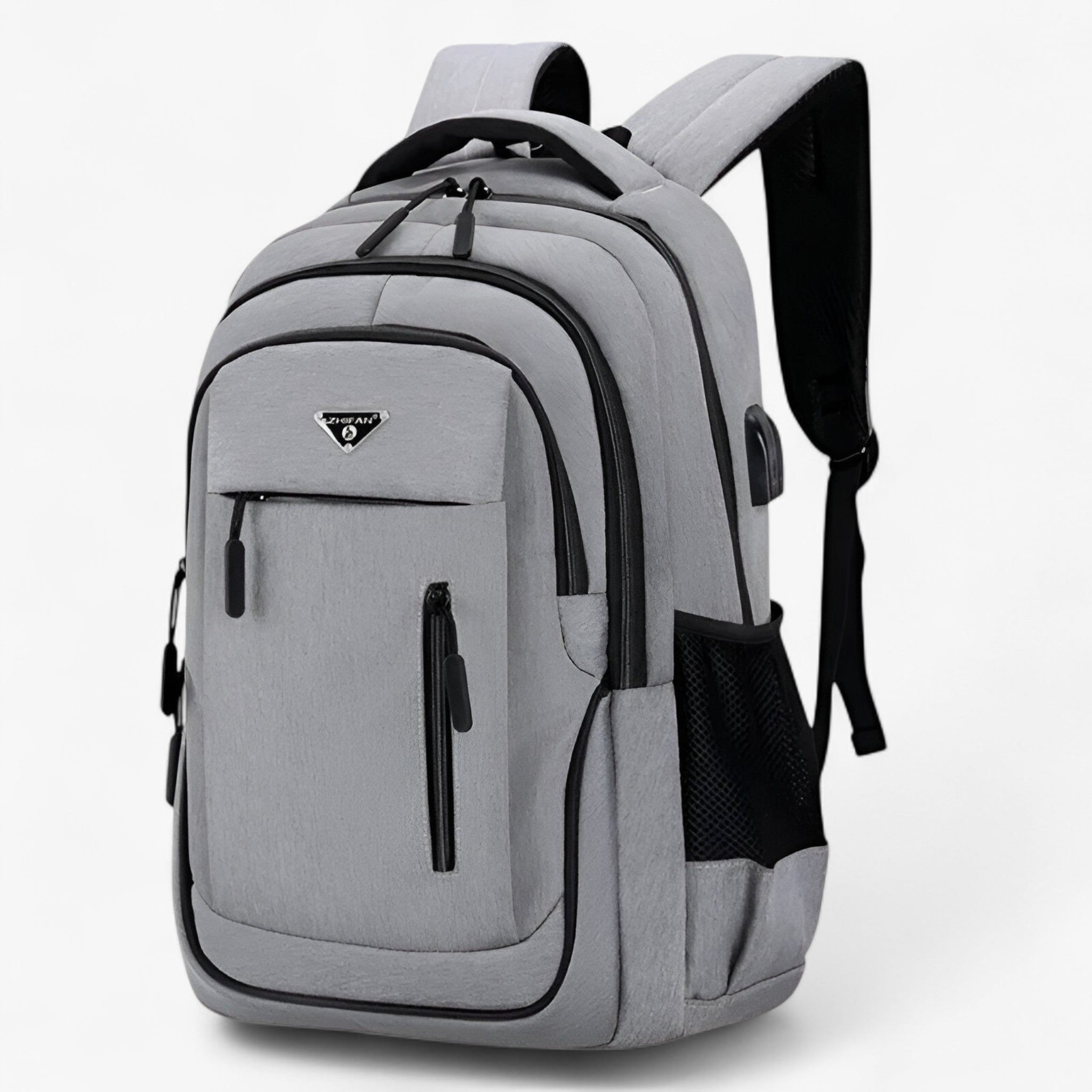 Finn | Zaino Laptop Spazioso per Studenti - Grigio chiaro - accessori zaino zaino elegante zaino funzionale zaino laptop zaino Oxford zaino per studenti zaino spazioso zaino viaggiatore - Concept Palermo