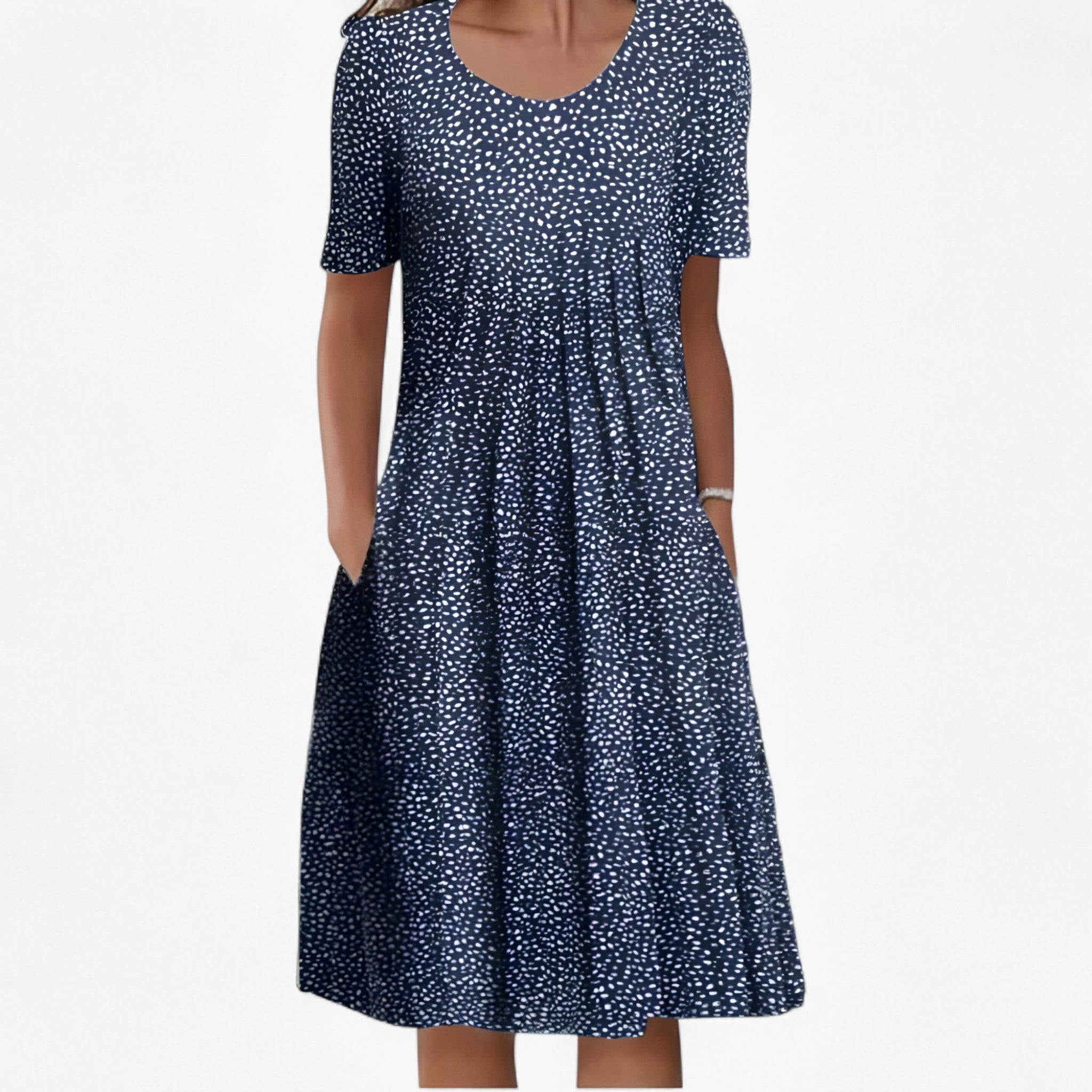 Valentina | elegante abito in cotone - Blu - Dresses female dress WOMEN - Concept Palermo