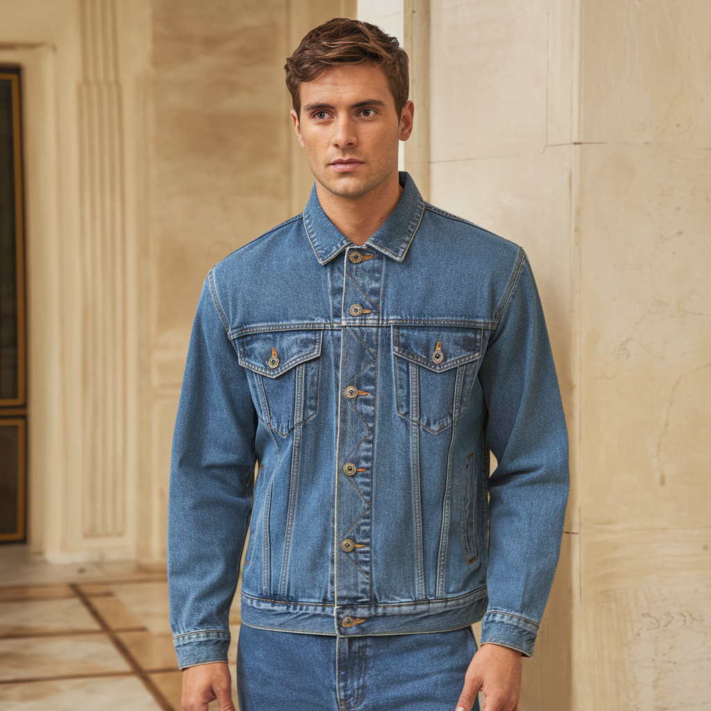 Frederik | Giacca di jeans - Eleganza retrò per uomini - - F044 - Concept Palermo