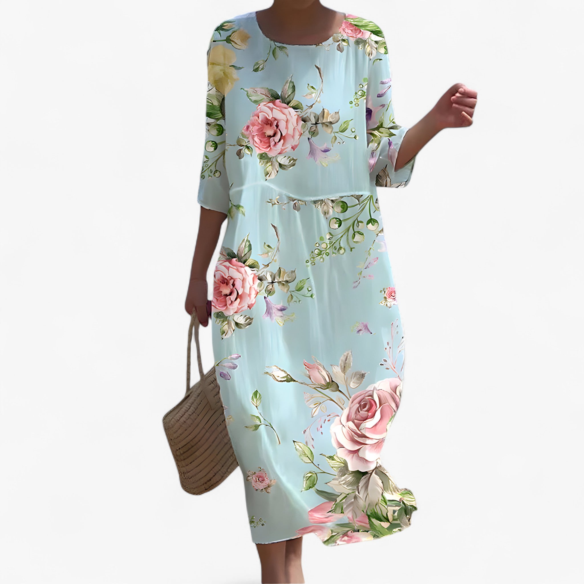 Brianna | Vestito Floreale Elegante - Blu - - Concept Palermo