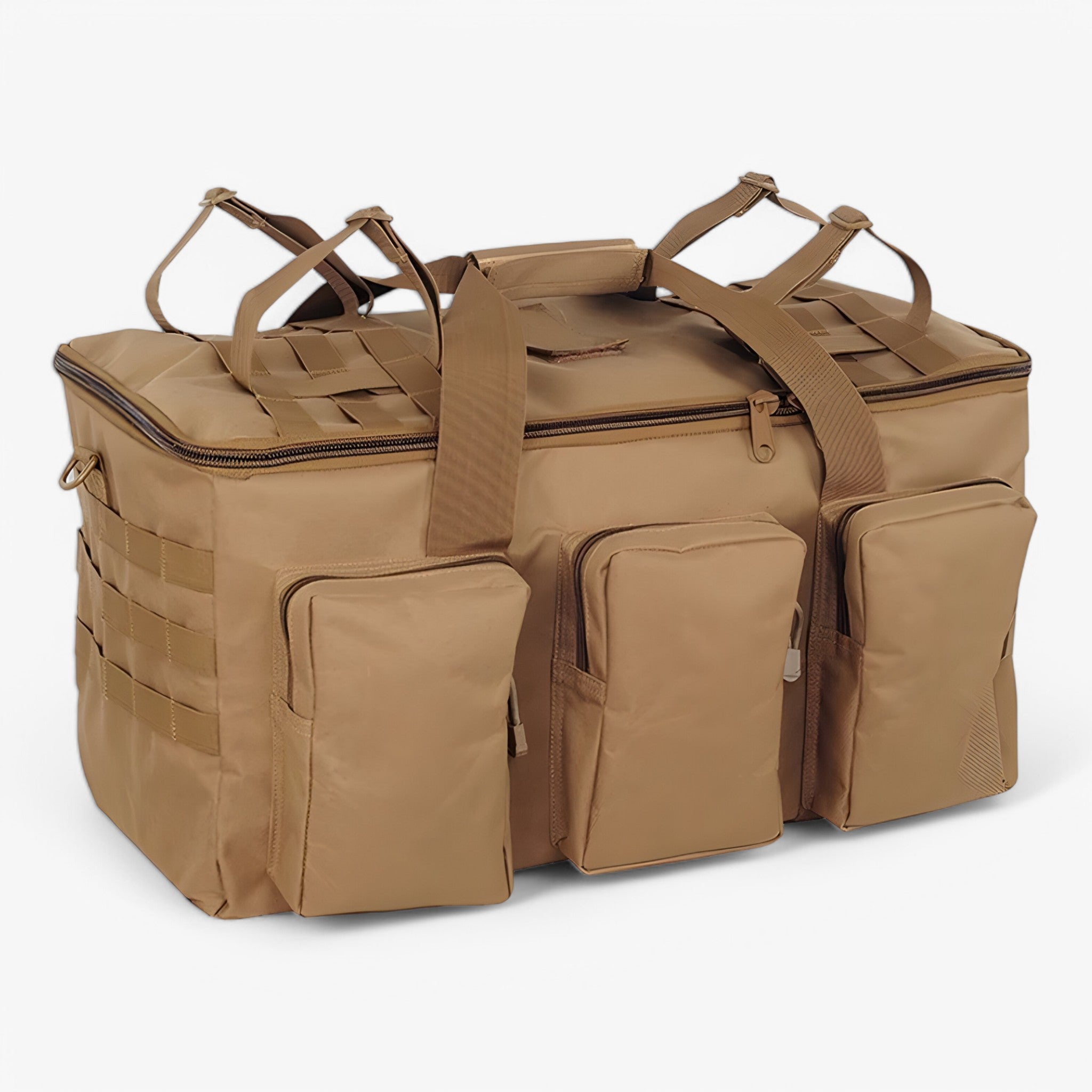 Borsa da viaggio tattica 55L – Tracolla regolabile e diversi scomparti - Khaki - duffel bag travel bag Travel Bags - Concept Palermo