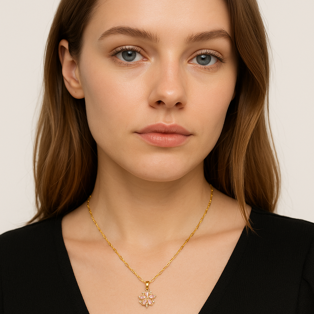 Rosa | Collana romantica Sakura - Elegante e Femminile - - Cute/Romantic fashion NECKLACES Pendant Necklaces Women womens fashion - Concept Palermo