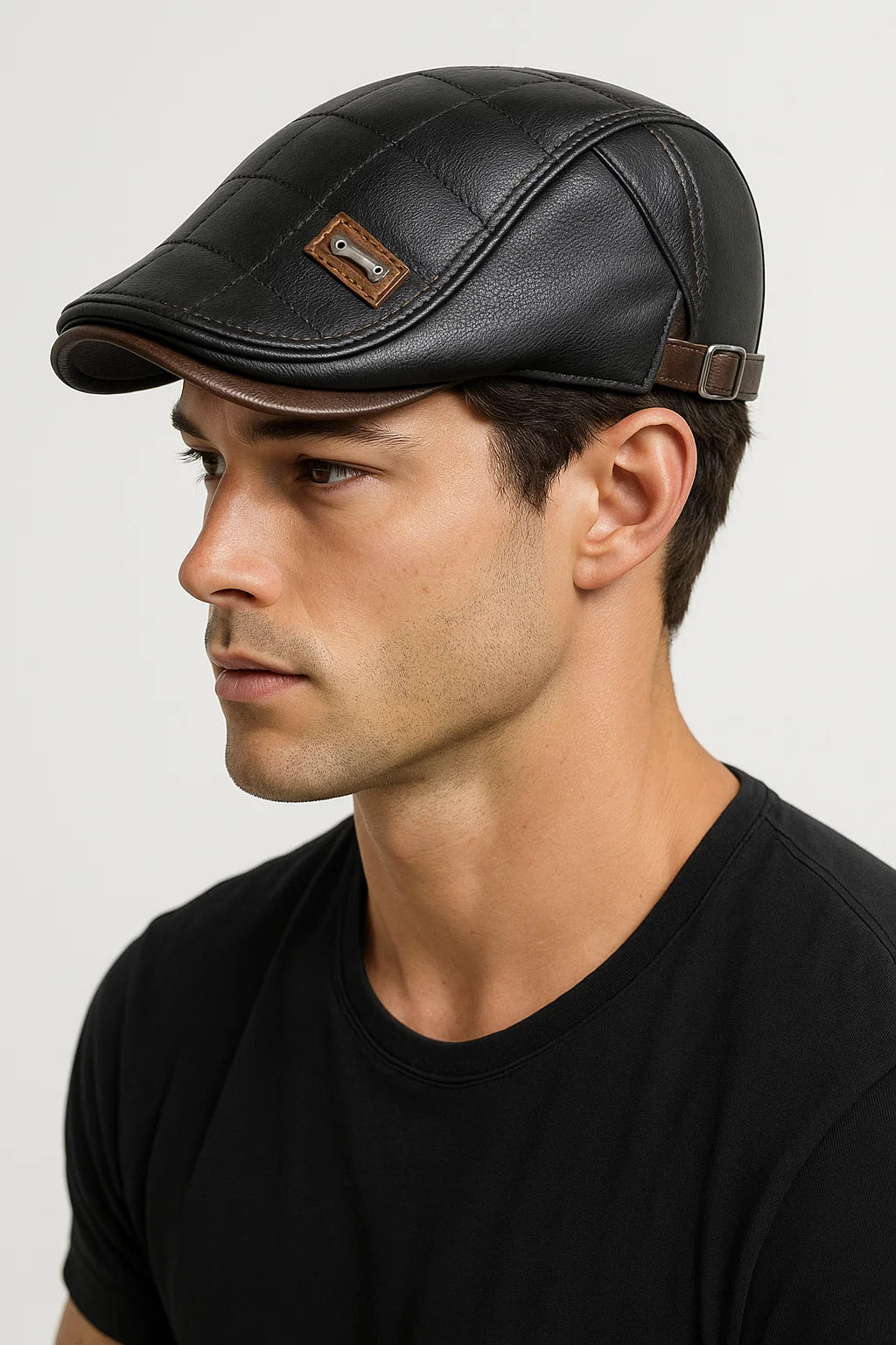 FlatCap™ - Cappello retrò da uomo in pelle (1+1 GRATIS) - - 1+1 GRATIS beret caps FlatCap™ mens cap Retro - Concept Palermo