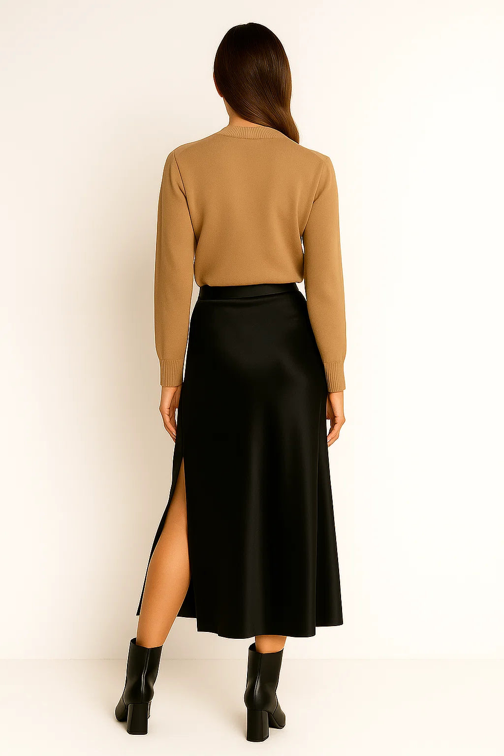 Quinn – Elegante gonna in raso - - long skirt Skirt - Concept Palermo