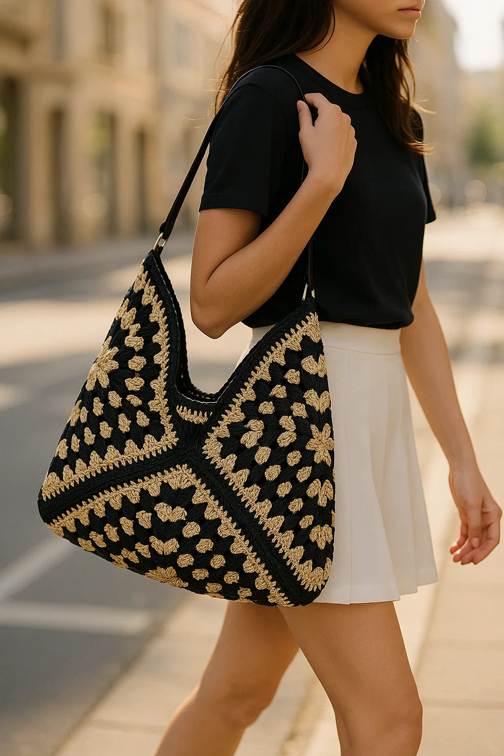 Elena | Borsa in Paglia Intrecciata - - - Concept Palermo