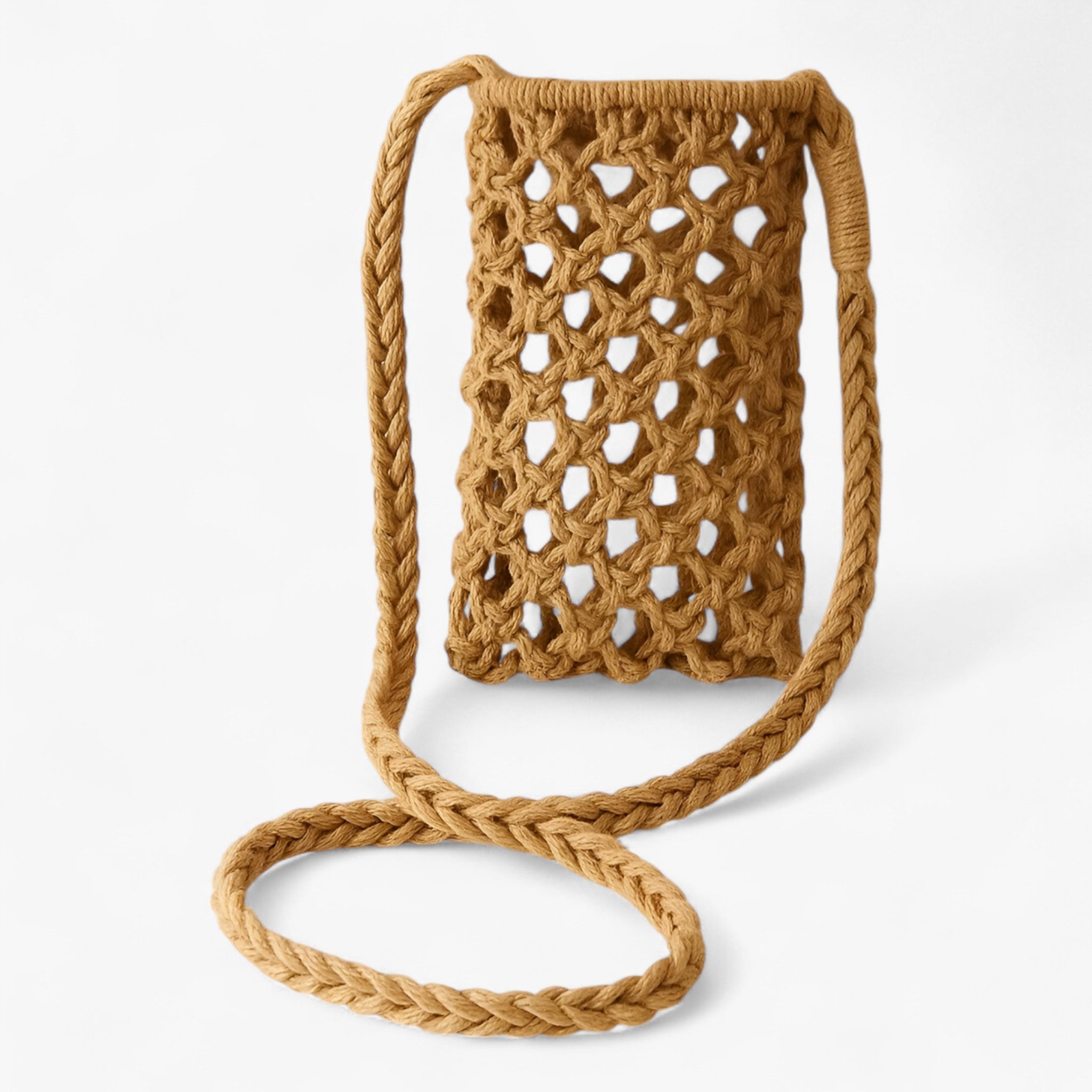 Chiara | Borsa a Tracolla Uncinetto - Marrone - - Concept Palermo