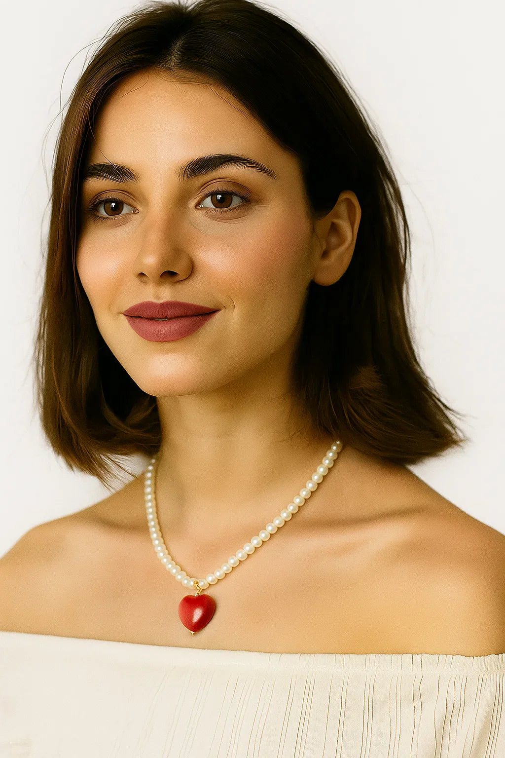 Collana con perline LiveWell Healing Heart - - elegant womens necklaces Fashion Necklaces heart necklace necklace NECKLACES Necklaces for women pearl necklace - Concept Palermo