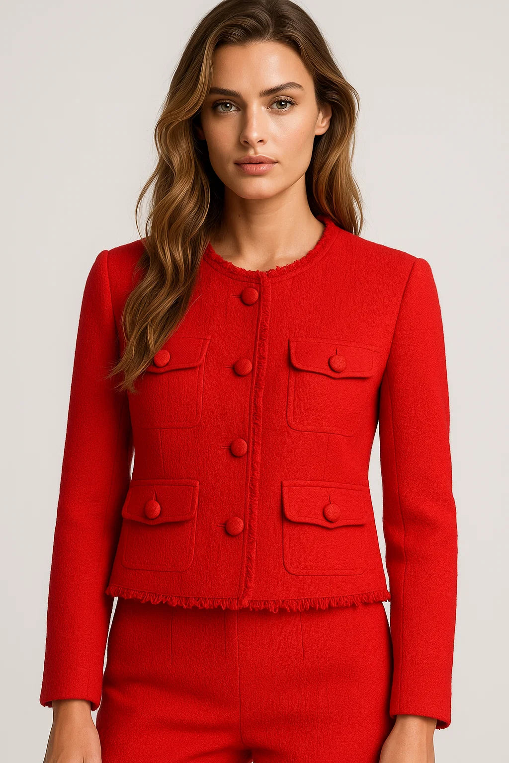 Alayna | Giacca corta in tweed - Struttura elegante per l'autunno - - cotton jacket fur jacket jacket Jacket women Jackets & Coats leather jacket Winter jacket women - Concept Palermo