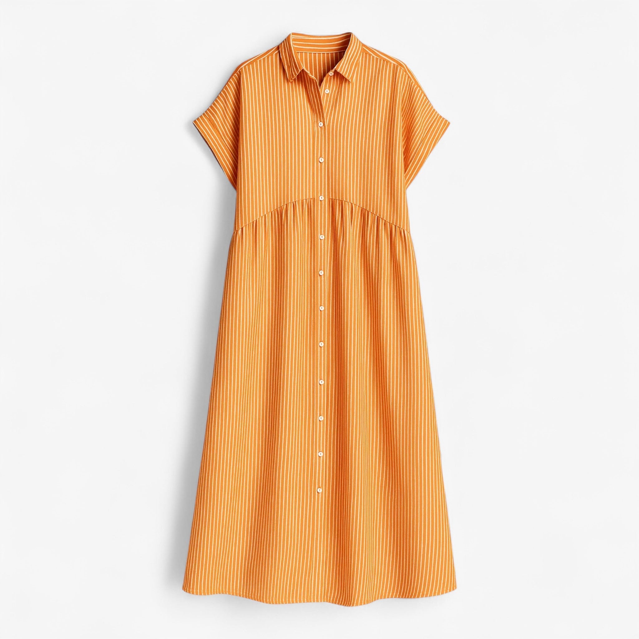 Freja | Leggera e Leggera Vestito Estivo da Donna – Comfort nel Design Scandinavo - Oranje - ademende stof casual jurk comfortabele jurk lichte jurk zomerjurk - Concept Palermo