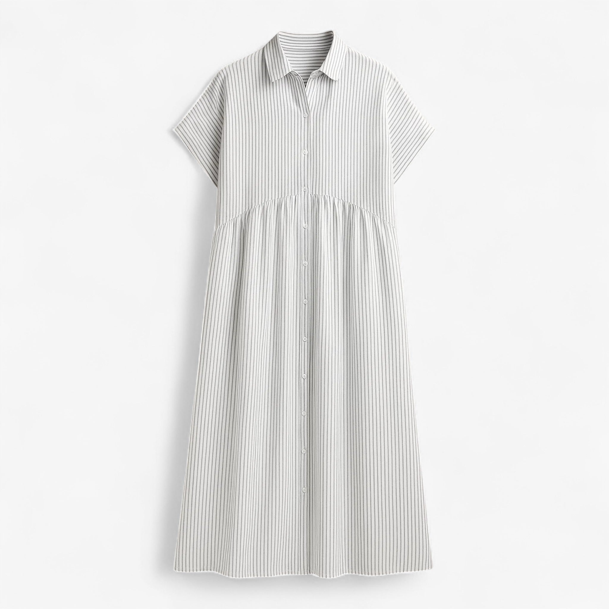 Freja | Leggera e Leggera Vestito Estivo da Donna – Comfort nel Design Scandinavo - Wit - ademende stof casual jurk comfortabele jurk lichte jurk zomerjurk - Concept Palermo