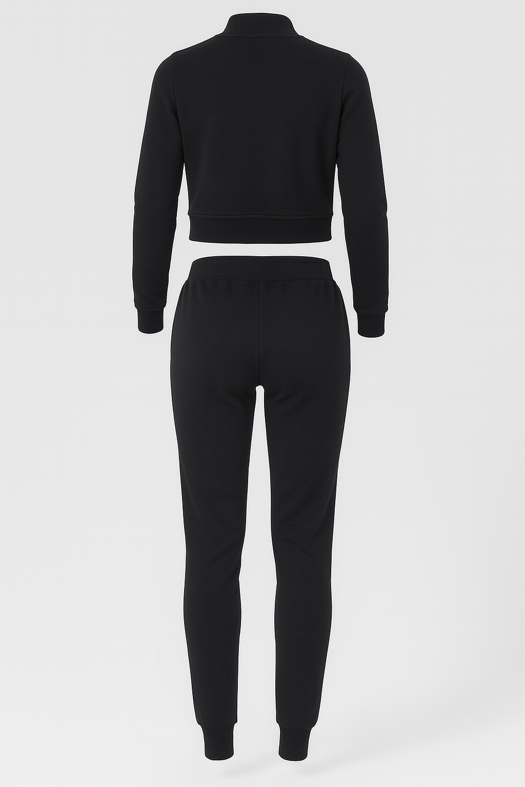 Visilisa | Completo sportivo da donna per tempo libero con giacca a zip e pantaloni jogger - Nero - - Concept Palermo