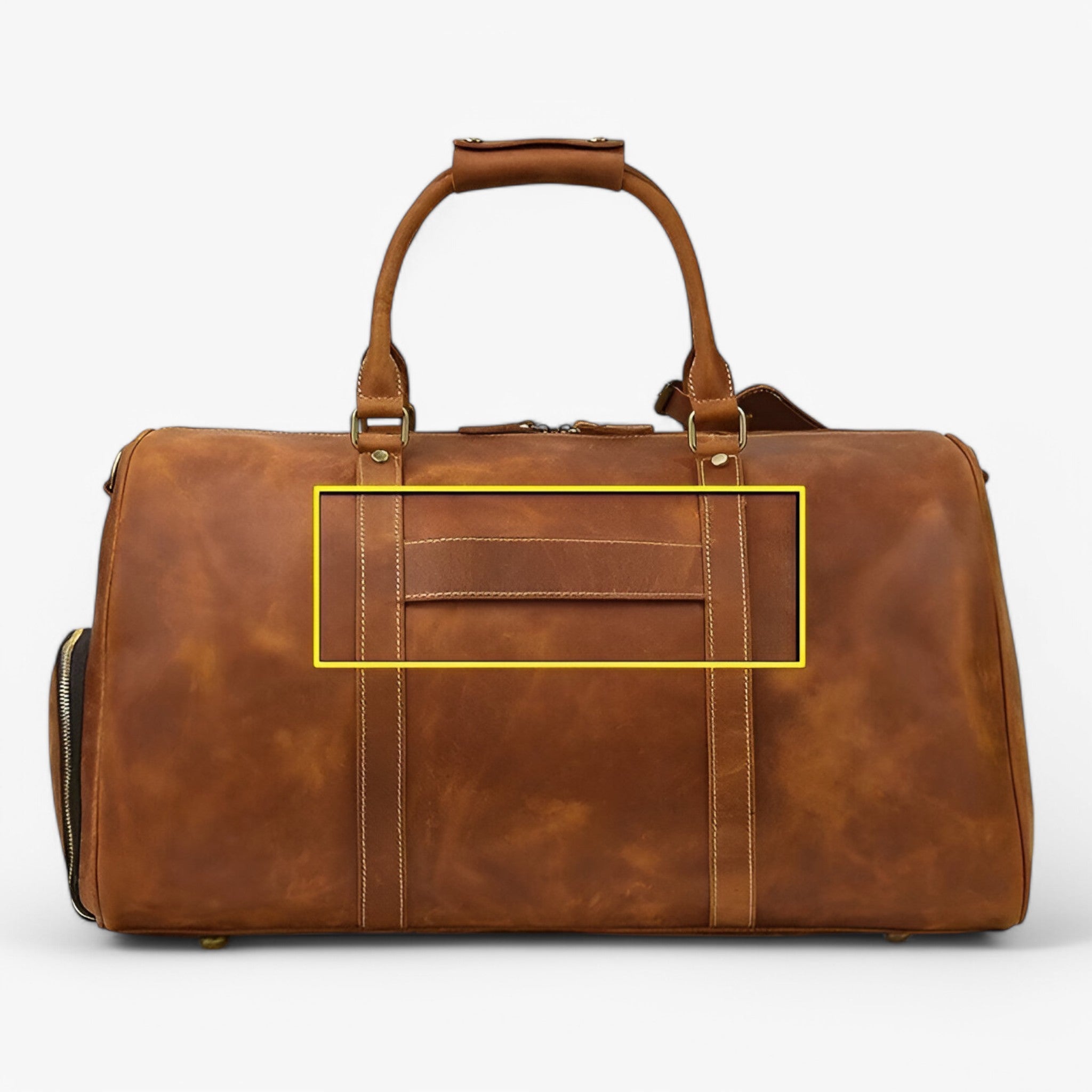 Lorenzo | Elegante Borsa da Viaggio in Pelle - Marrone 55cm - - Concept Palermo