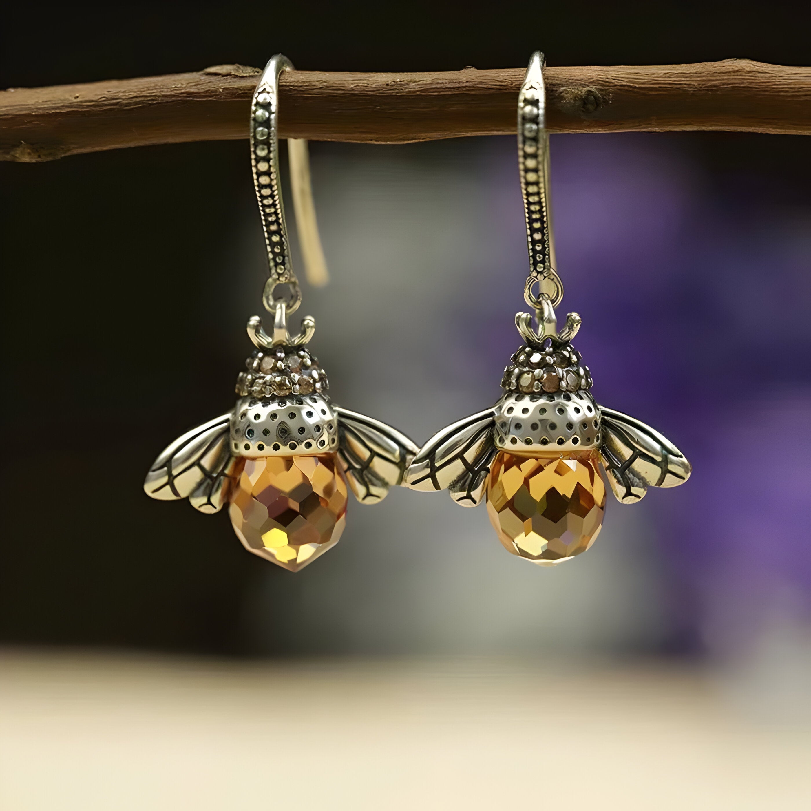 Orecchini a goccia di cristallo bee - - Earrings Earrings for Women Girls Jewelry New Fashion Earrings womens earring - Concept Palermo
