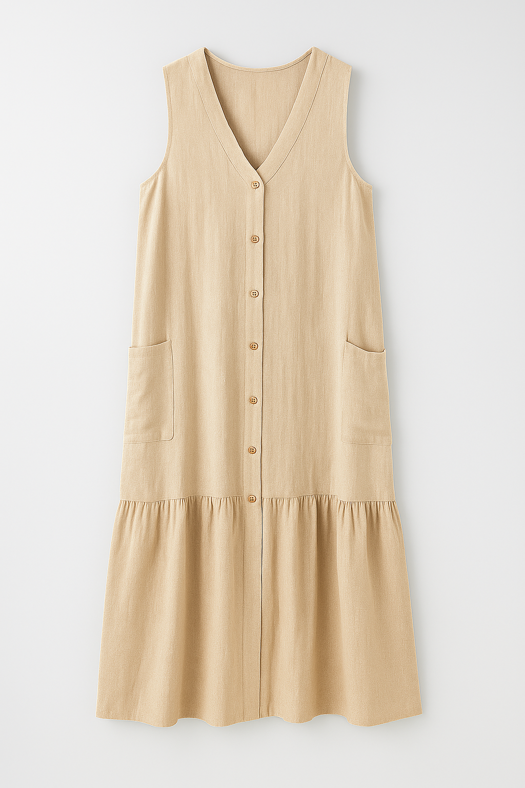 Royce | Abito da spiaggia senza maniche in tessuto fluido - Marrone - cute summer dress fashion fashion style: summer Frauen Kleider SUMMER summer dress - Concept Palermo