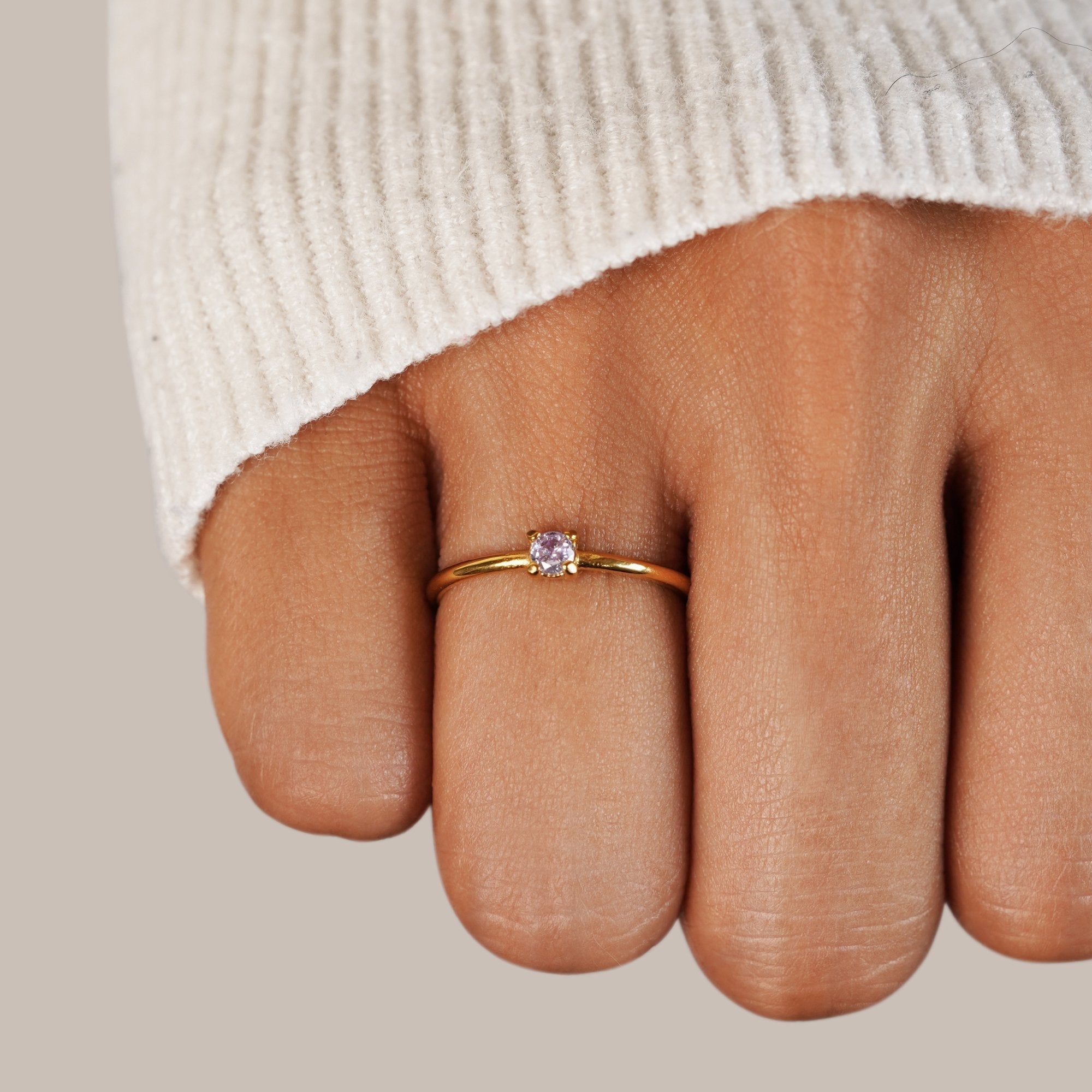 Anello in oro 18K con pietra del mese di nascita - - August23 AV7 AV7+W AV7+W+AUG23 AV7+W+AUG23+SEP23 EverydayEssential EverydayEssentials gold HYPOALLERGENIC New New Arrivals Ring Stainless - Concept Palermo