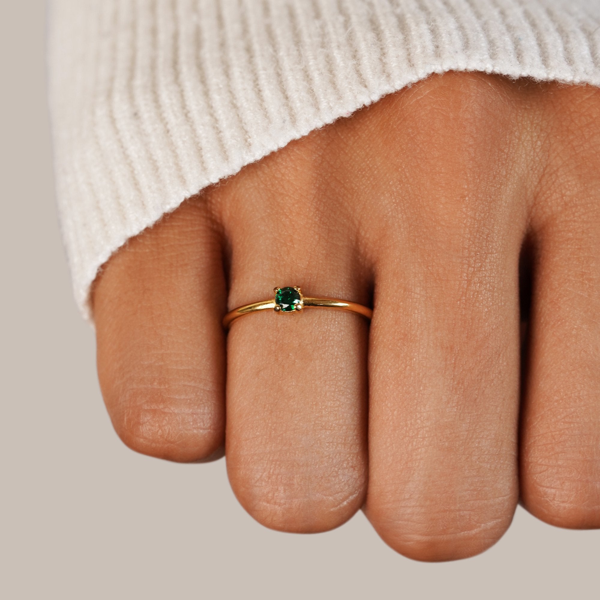 Anello in oro 18K con pietra del mese di nascita - - August23 AV7 AV7+W AV7+W+AUG23 AV7+W+AUG23+SEP23 EverydayEssential EverydayEssentials gold HYPOALLERGENIC New New Arrivals Ring Stainless - Concept Palermo