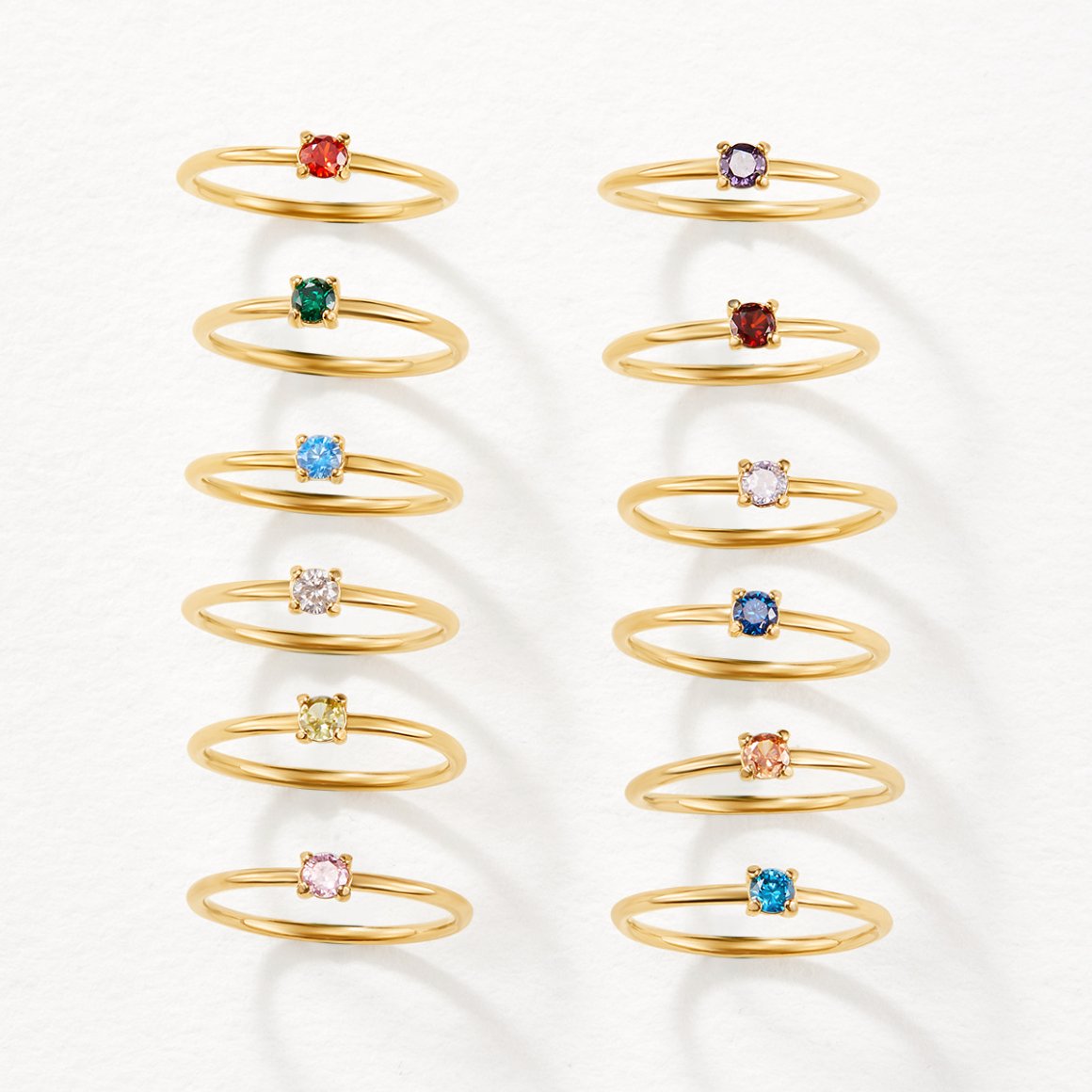 Anello in oro 18K con pietra del mese di nascita - - August23 AV7 AV7+W AV7+W+AUG23 AV7+W+AUG23+SEP23 EverydayEssential EverydayEssentials gold HYPOALLERGENIC New New Arrivals Ring Stainless - Concept Palermo