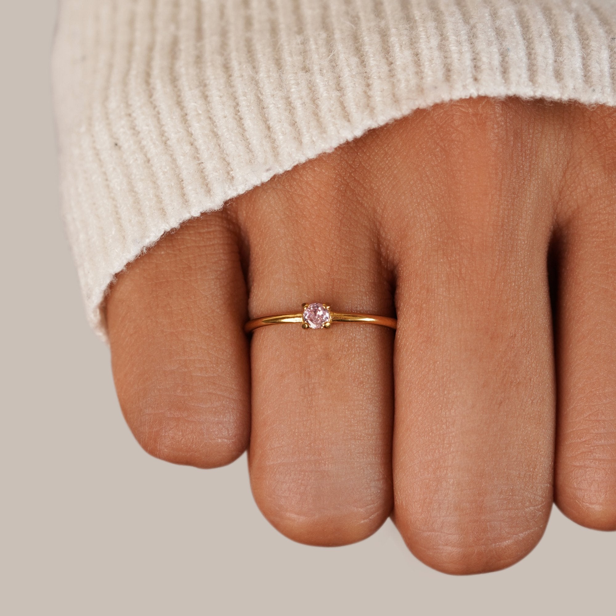 Anello in oro 18K con pietra del mese di nascita - - August23 AV7 AV7+W AV7+W+AUG23 AV7+W+AUG23+SEP23 EverydayEssential EverydayEssentials gold HYPOALLERGENIC New New Arrivals Ring Stainless - Concept Palermo
