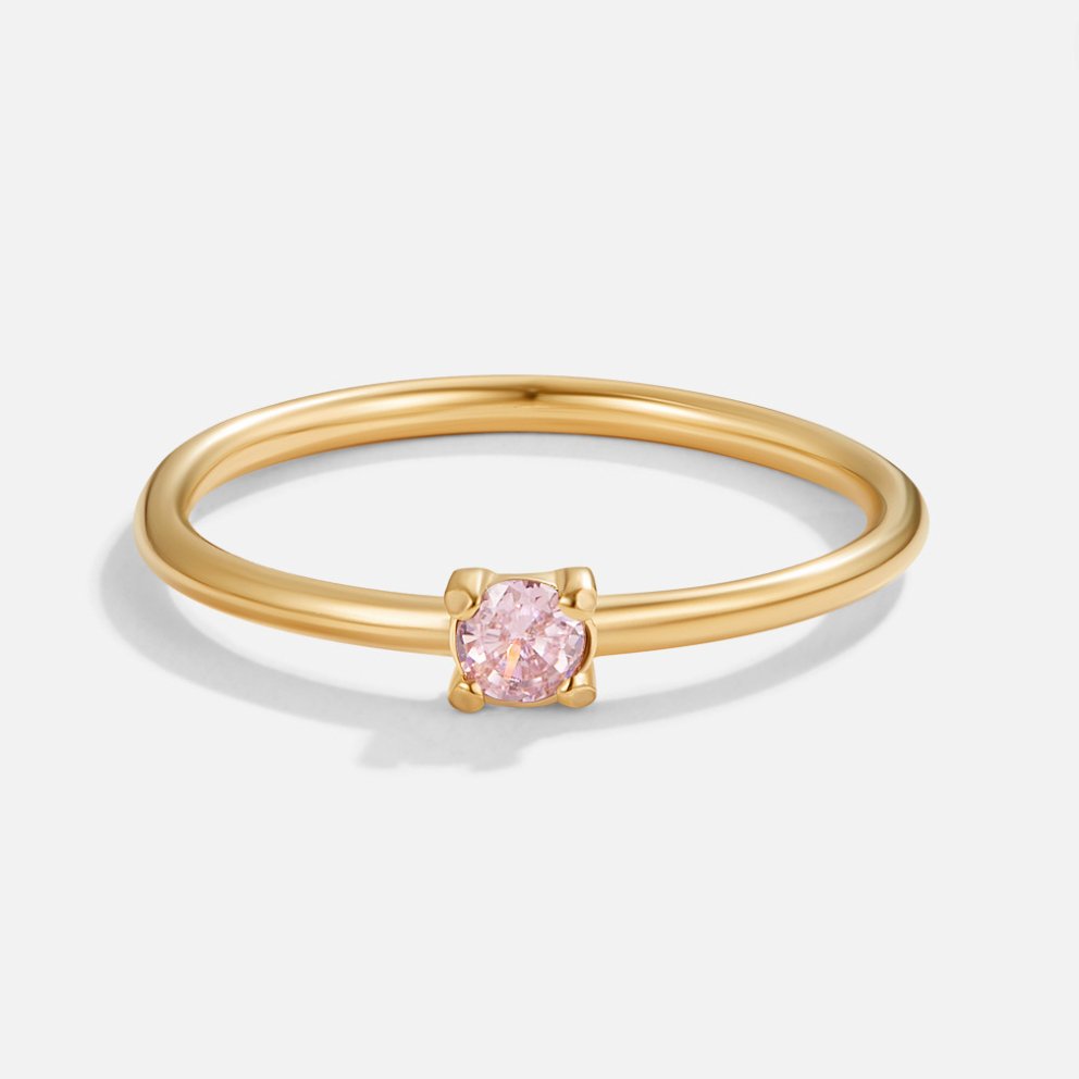 Anello in oro 18K con pietra del mese di nascita - Ottobre - Tourmalina - August23 AV7 AV7+W AV7+W+AUG23 AV7+W+AUG23+SEP23 EverydayEssential EverydayEssentials gold HYPOALLERGENIC New New Arrivals Ring Stainless - Concept Palermo