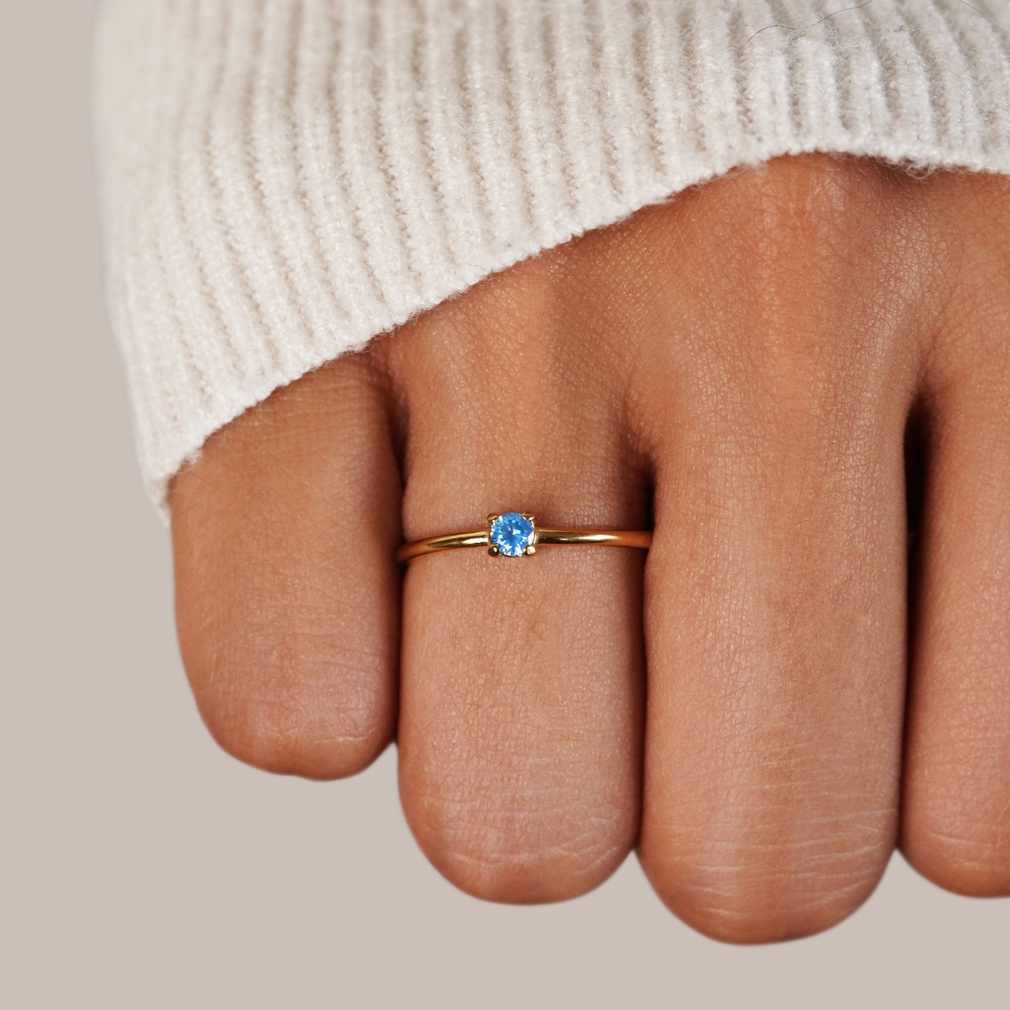 Anello in oro 18K con pietra del mese di nascita - - August23 AV7 AV7+W AV7+W+AUG23 AV7+W+AUG23+SEP23 EverydayEssential EverydayEssentials gold HYPOALLERGENIC New New Arrivals Ring Stainless - Concept Palermo