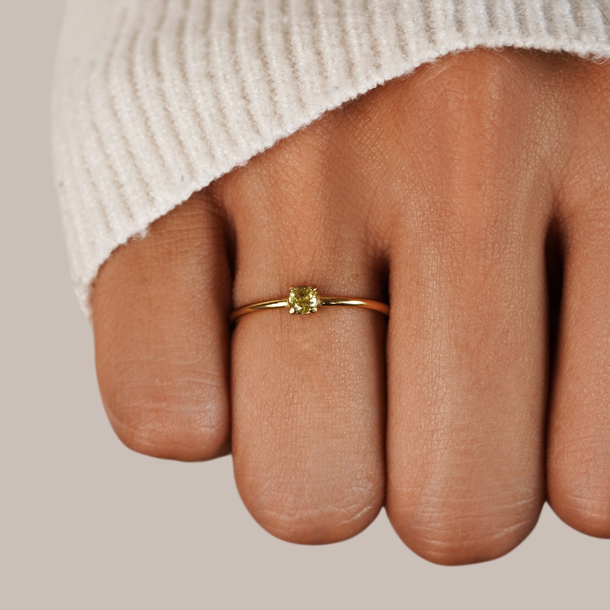 Anello in oro 18K con pietra del mese di nascita - - August23 AV7 AV7+W AV7+W+AUG23 AV7+W+AUG23+SEP23 EverydayEssential EverydayEssentials gold HYPOALLERGENIC New New Arrivals Ring Stainless - Concept Palermo