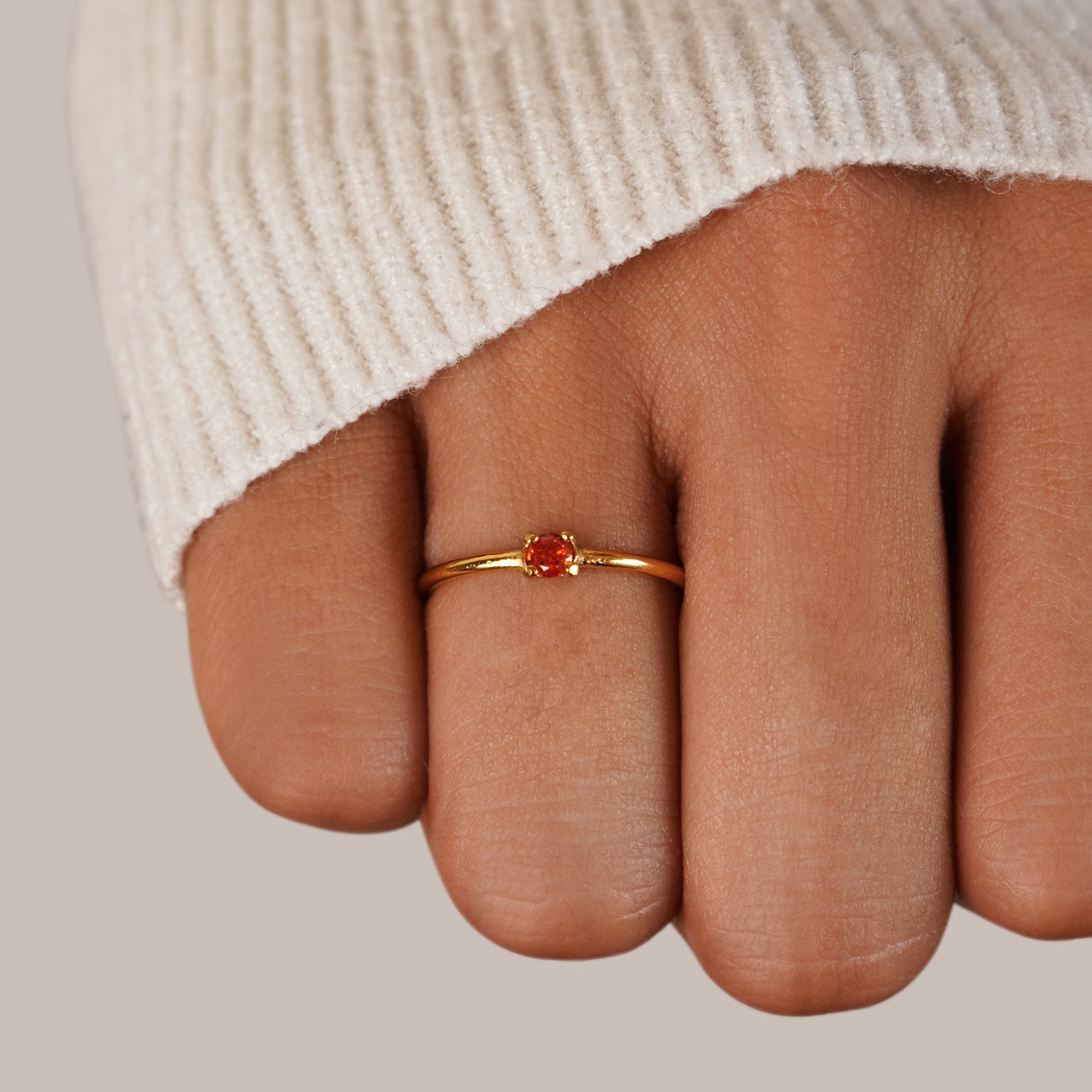 Anello in oro 18K con pietra del mese di nascita - - August23 AV7 AV7+W AV7+W+AUG23 AV7+W+AUG23+SEP23 EverydayEssential EverydayEssentials gold HYPOALLERGENIC New New Arrivals Ring Stainless - Concept Palermo