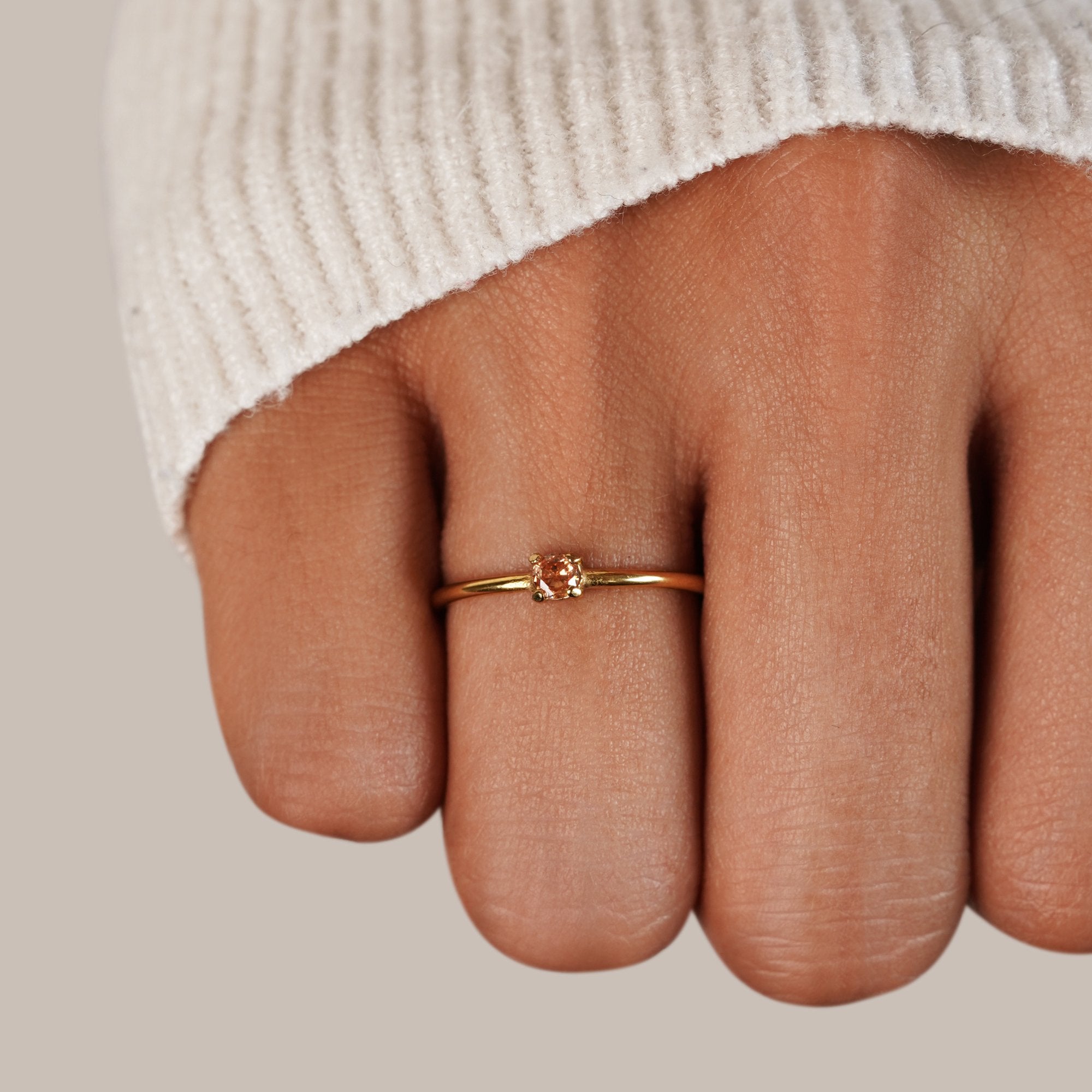 Anello in oro 18K con pietra del mese di nascita - - August23 AV7 AV7+W AV7+W+AUG23 AV7+W+AUG23+SEP23 EverydayEssential EverydayEssentials gold HYPOALLERGENIC New New Arrivals Ring Stainless - Concept Palermo