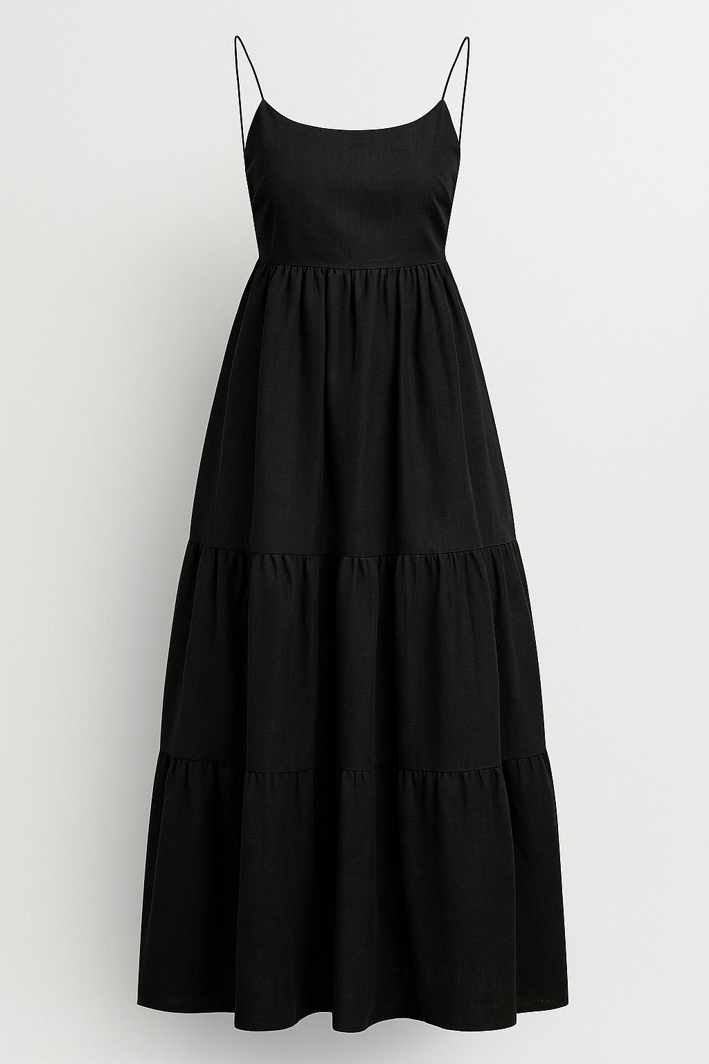 Vestito estivo Allesia con spalline sottili - Nero - day dresses Dresses fashion female dress women Women Dress - Concept Palermo