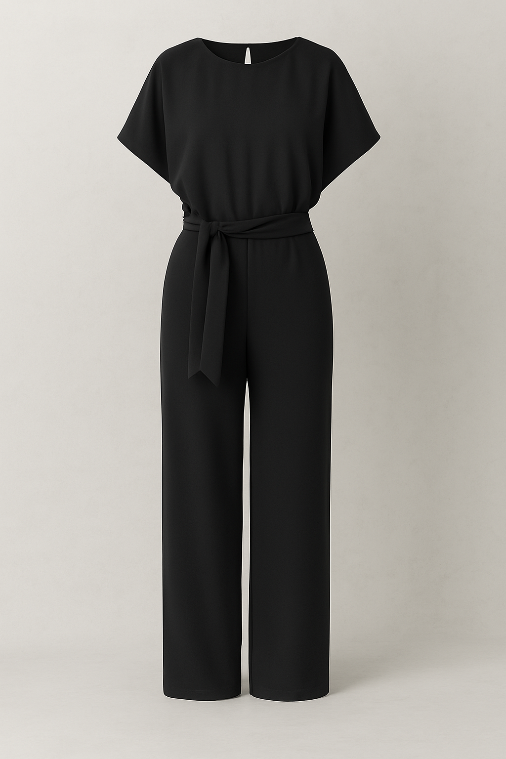 Wolff | Tuta elegante da donna con pantalone aderente e maniche fluide - Nero - simple-and-stylish-jumpsuit-ai - Concept Palermo