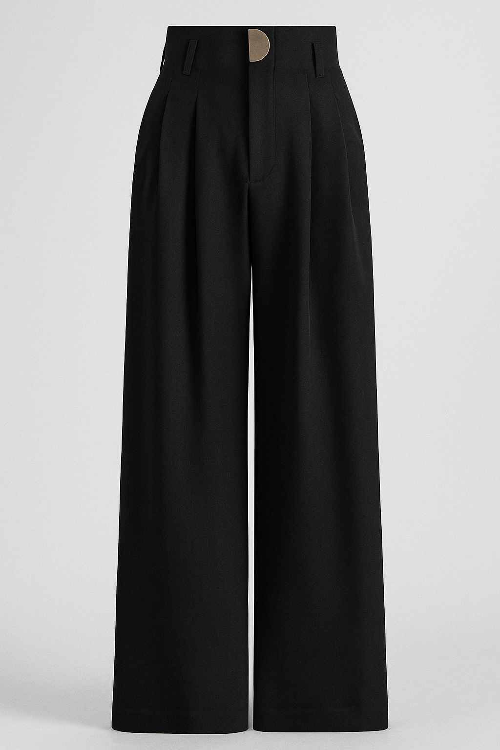 Lana | Pantaloni femminili a vita alta con pieghe - Nera - fashion modern women's fashion WOMEN womens fashion - Concept Palermo