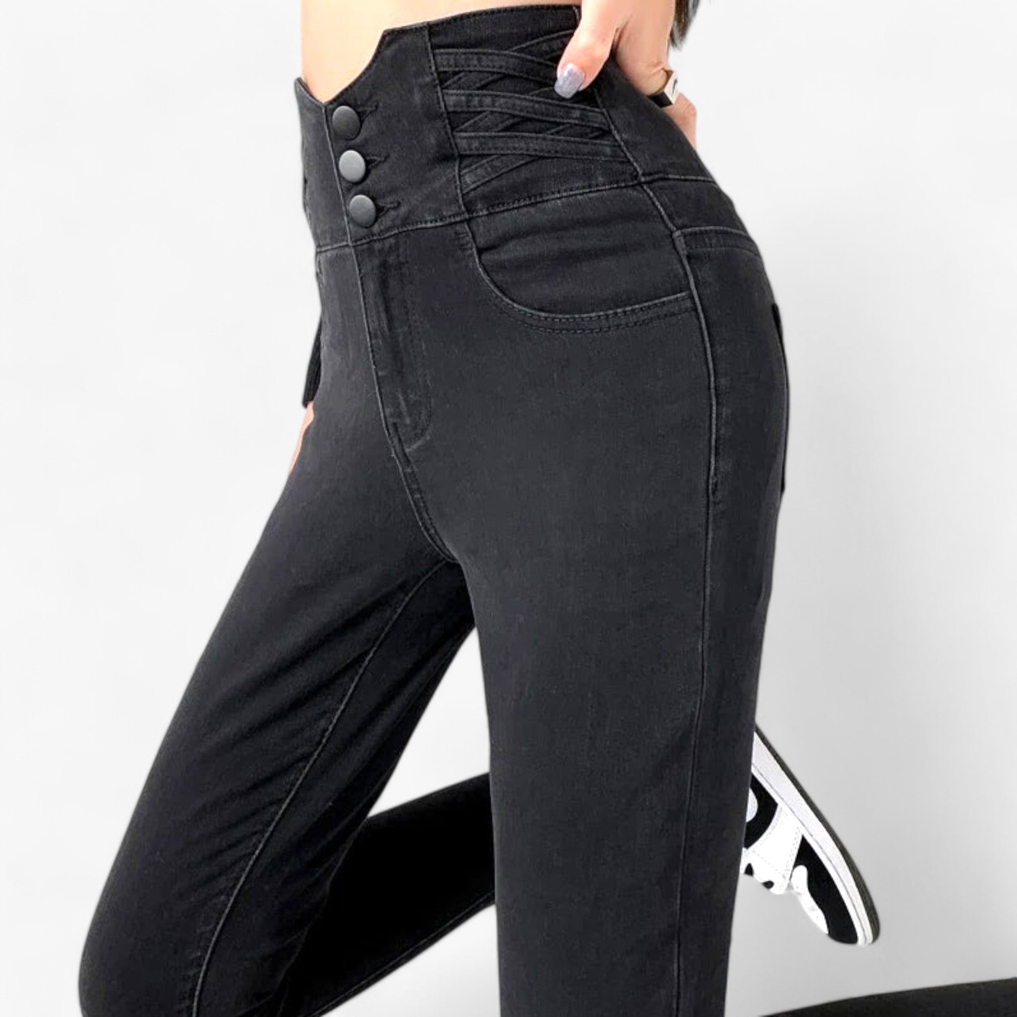 Nina | Jeans skinny a matita - Elastico sottile per una vestibilità più snella - - pants pants for women Pants women women pants - Concept Palermo