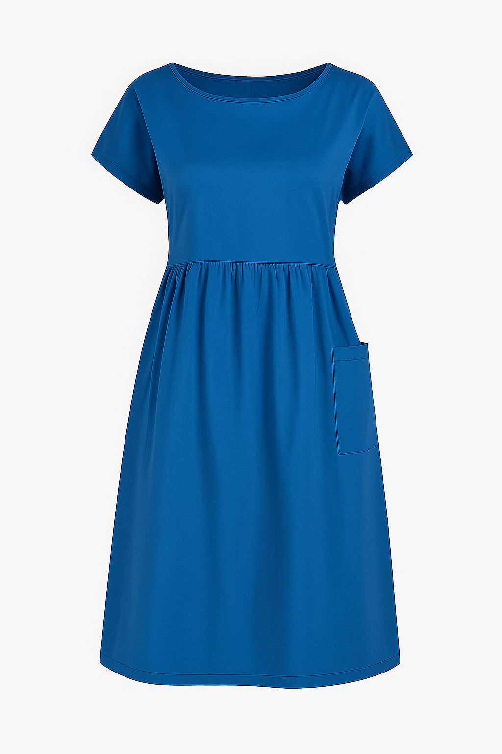 Eustasia | Vestito estivo casual con tasche - Blu - cute summer dress Dresses female dress - Concept Palermo