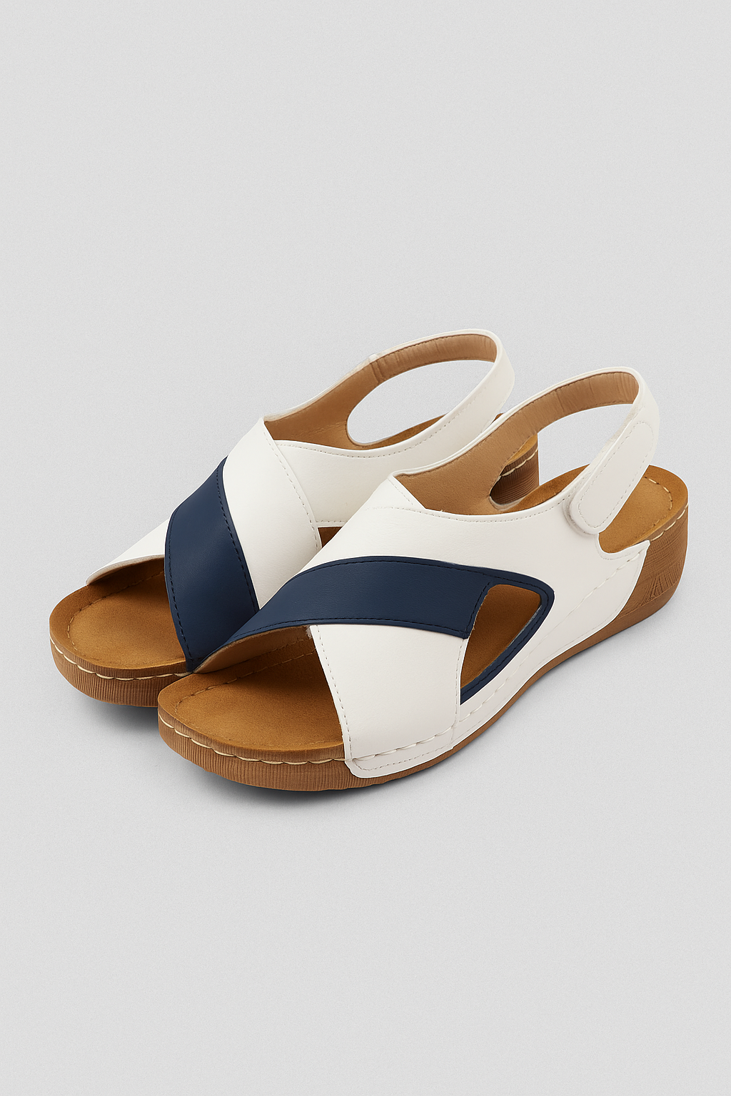 Luna | Sandali da donna con cinturino incrociato - Blu - Frauen Sandalen Summer - Concept Palermo