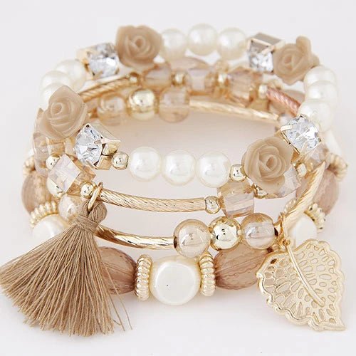 Bracciali avvolgenti con perline charme bohemien - Oro - BRACELET FOR WOMEN BRACELETS bracelets for women - Concept Palermo
