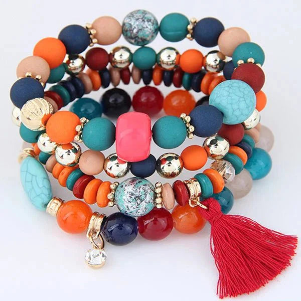 Bracciali avvolgenti con perline charme bohemien - Colorato - BRACELET FOR WOMEN BRACELETS bracelets for women - Concept Palermo