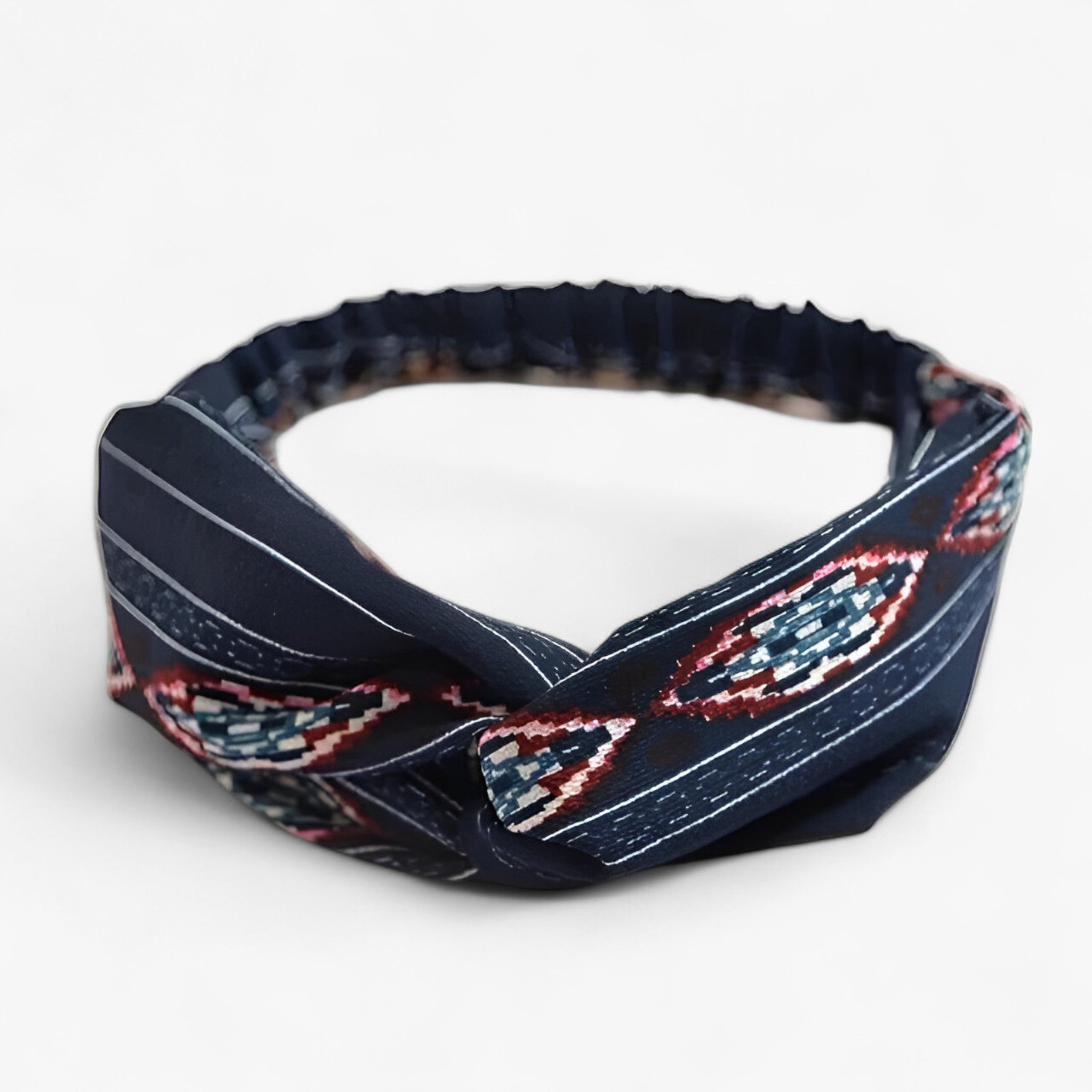 Fascia con stampa bohemien Bandana vintage - Blu scuro - headband - Concept Palermo