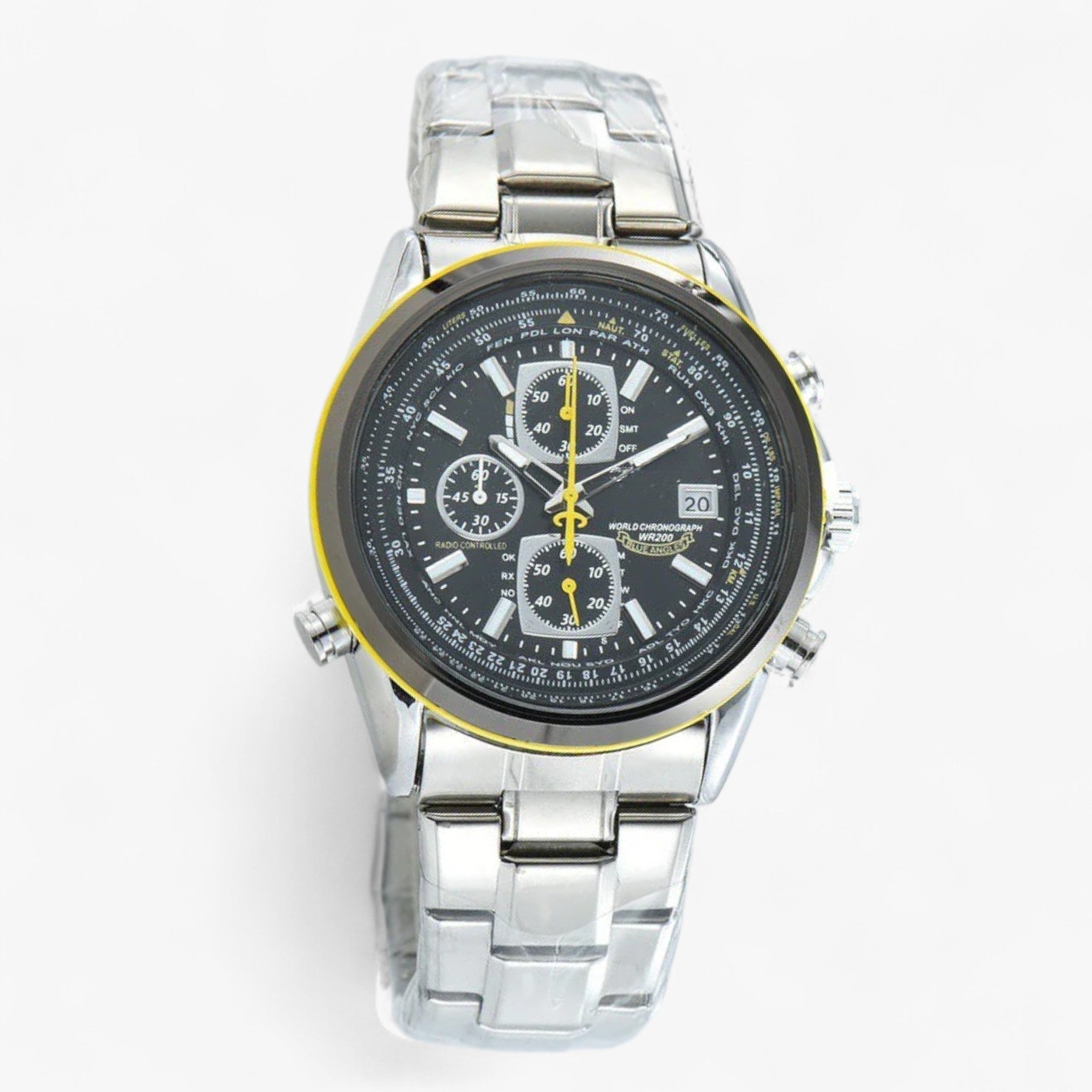 AeroMaster | Orologio da pilota elegante e funzionale - Nero (cinturino in acciaio) - watches WATCHES FOR MEN - Concept Palermo